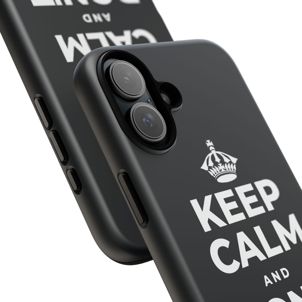 KEEP CALM AND DON'T TRIP OUT Phone Case (Dark)