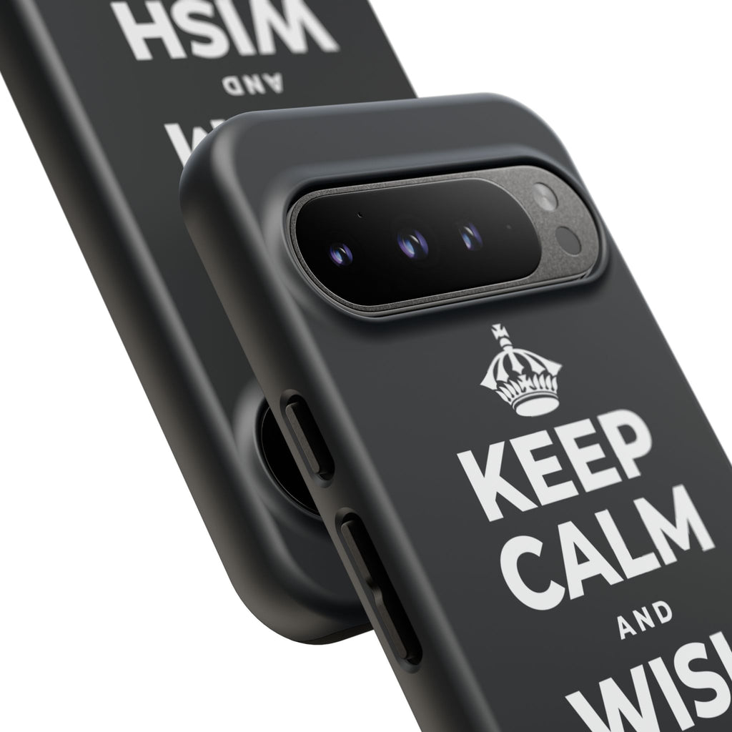 KEEP CALM AND WISH UPON A ⭐ Phone Case (Dark)