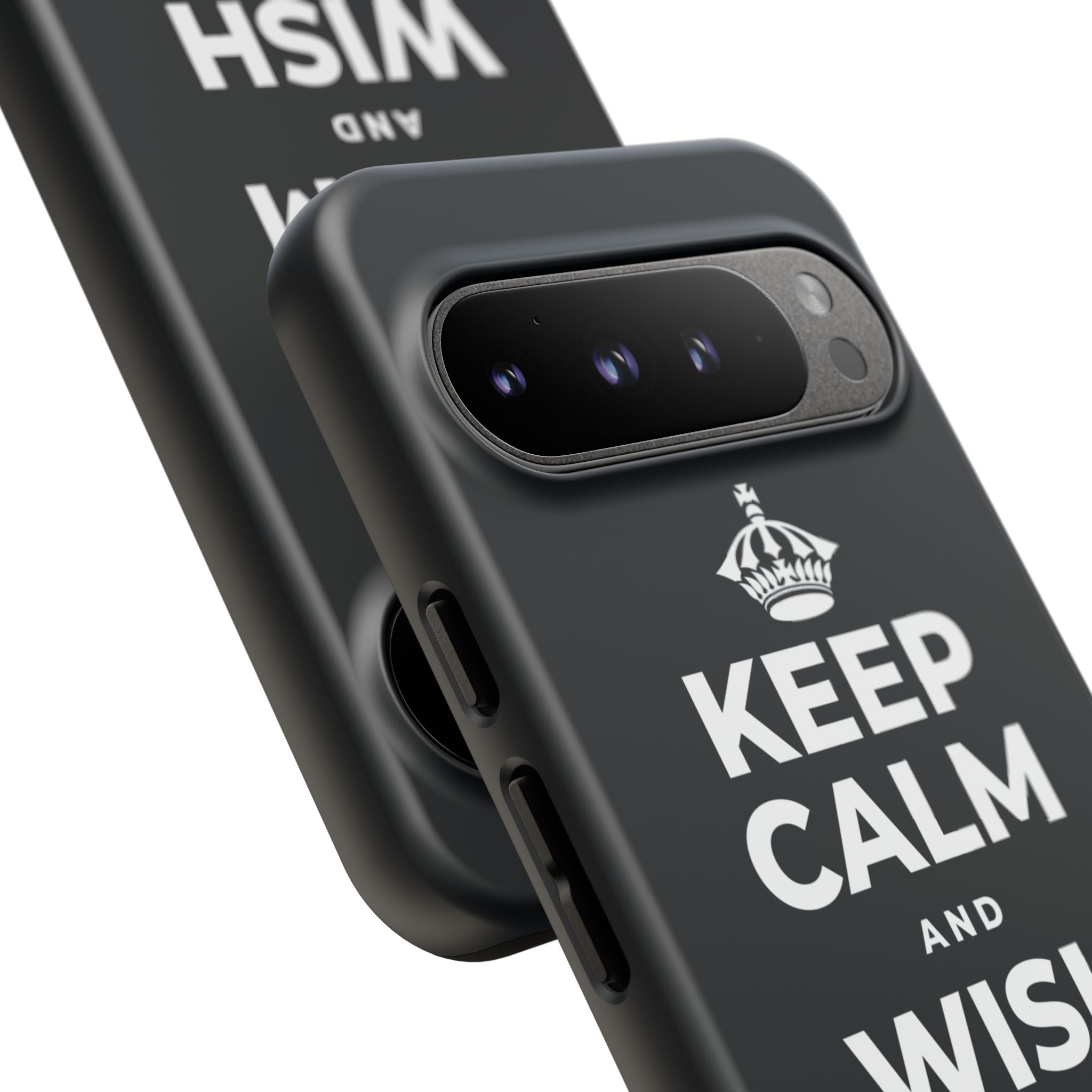 KEEP CALM AND WISH UPON A ⭐ Phone Case (Dark)