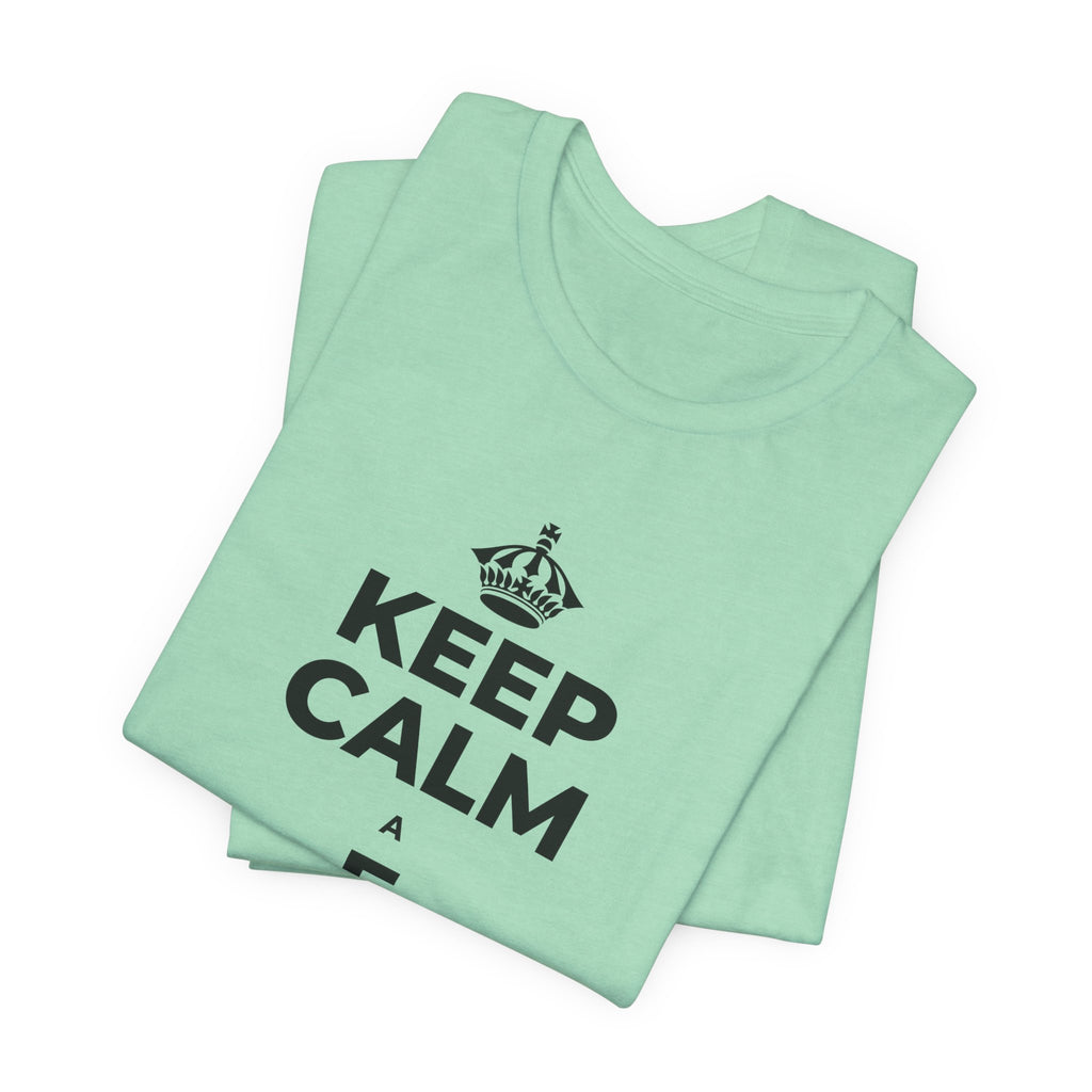 KEEP CALM A E HAʻAHEO IĀ ʻOE IHO T-Shirt (Baby Blue–Silver)