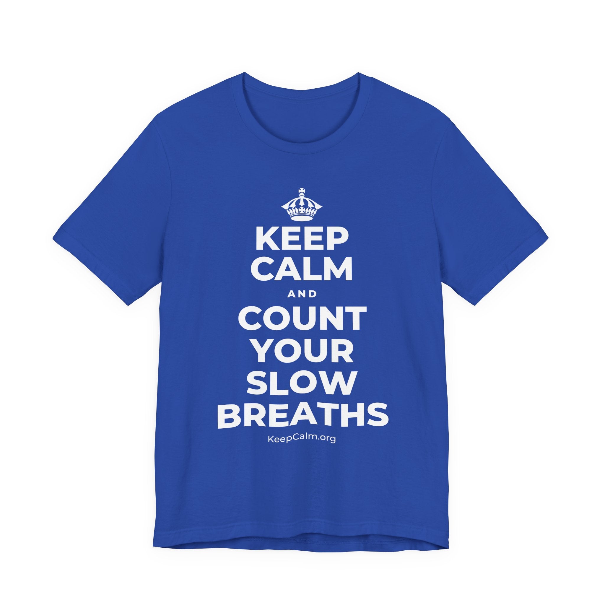 KEEP CALM AND COUNT YOUR SLOW BREATHS T-Shirt (Soft Cream–Heather Mauve)