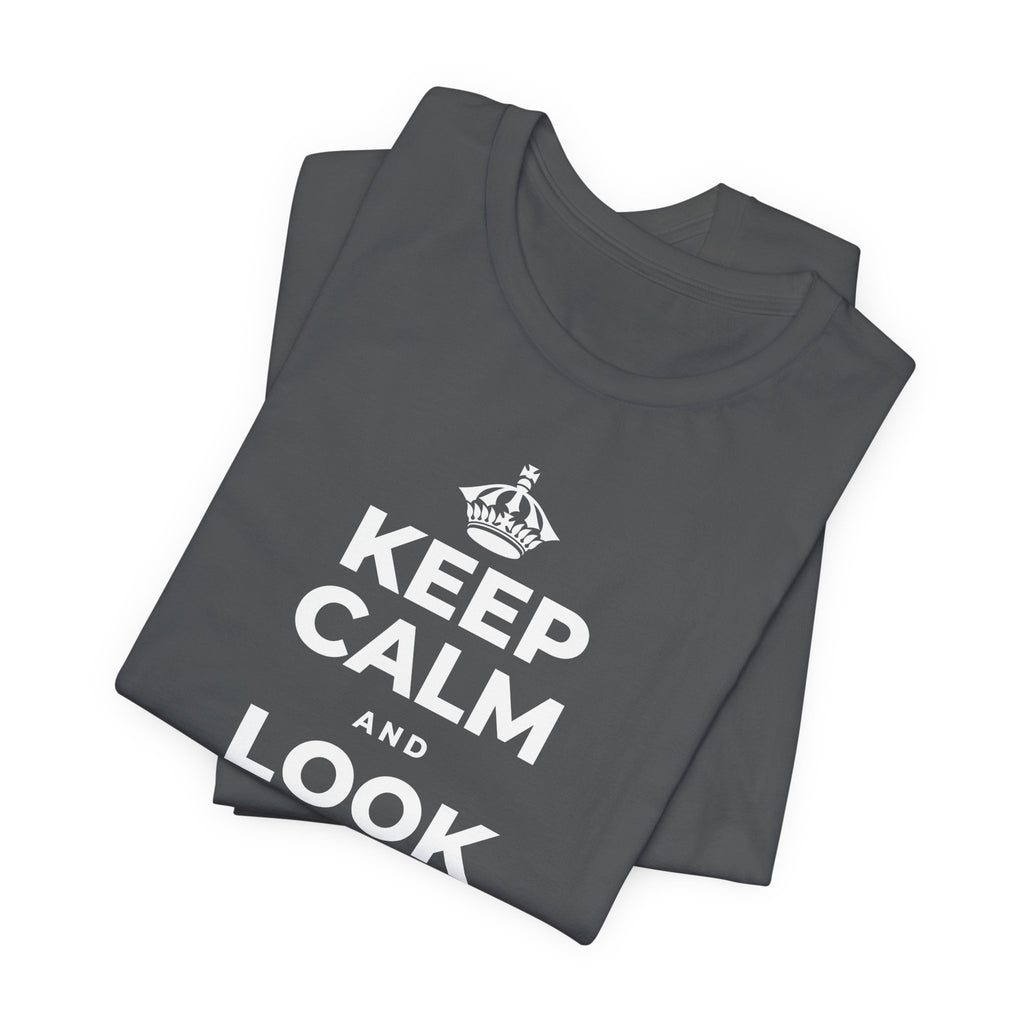 KEEP CALM AND LOOK FOR THE LIGHT T-Shirt (White–Asphalt)