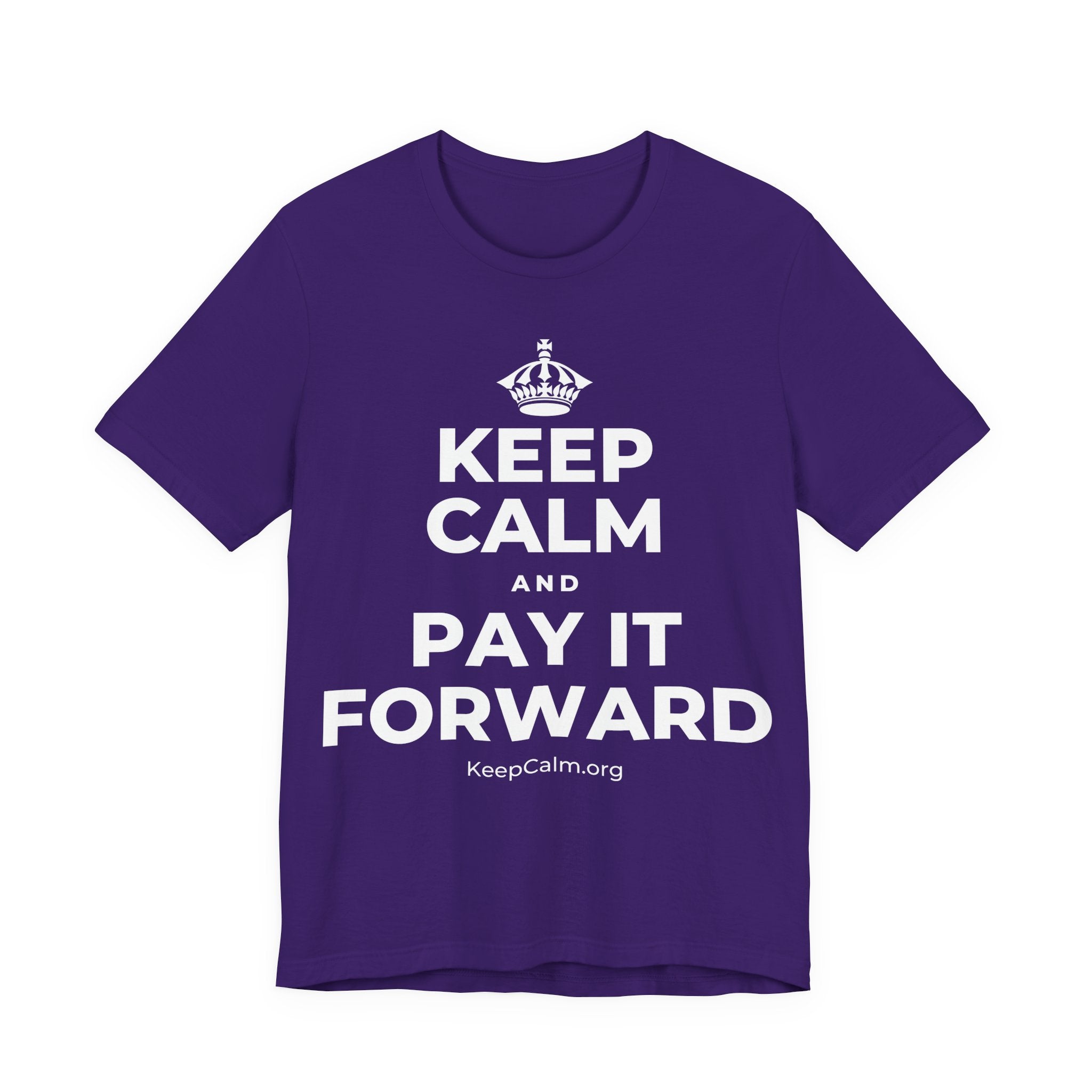KEEP CALM AND PAY IT FORWARD T-Shirt (Soft Cream–Heather Mauve)