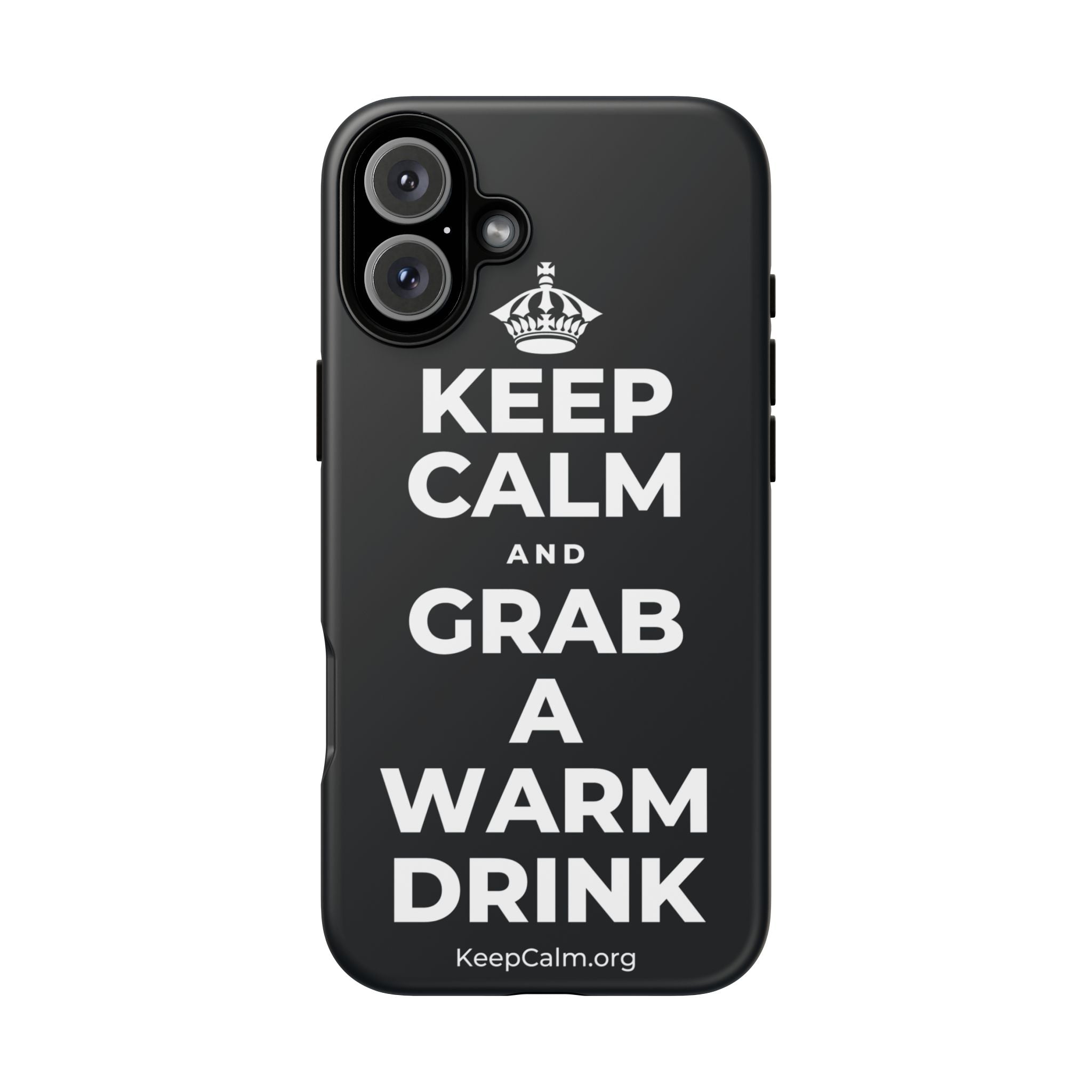 KEEP CALM AND GRAB A WARM DRINK Phone Case (Dark)