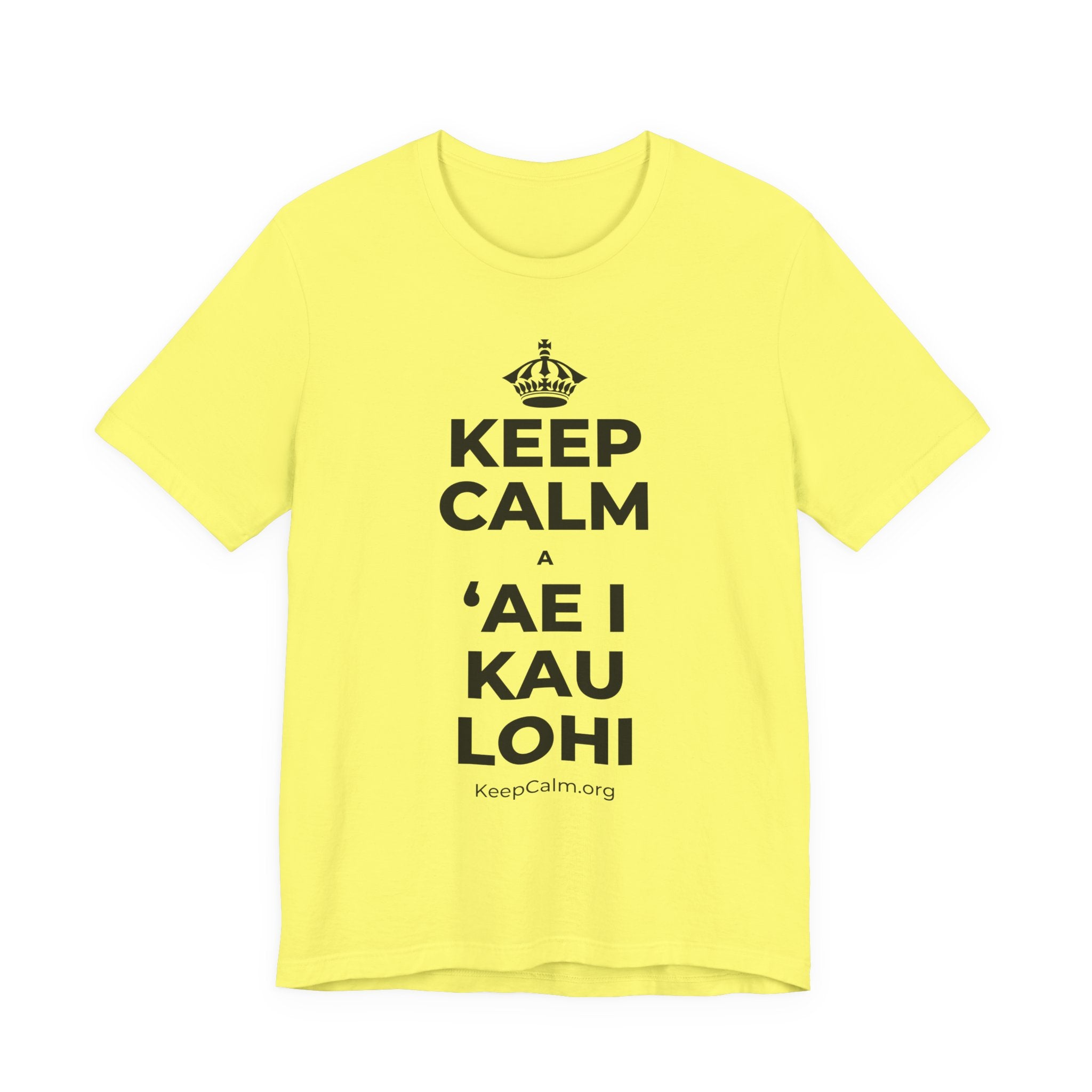 KEEP CALM A ʻAE I KAU LOHI T-Shirt (Soft Cream–Heather Mauve)