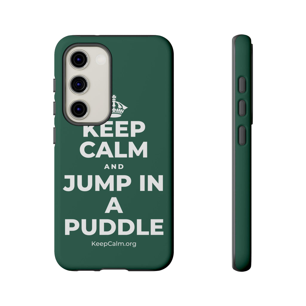KEEP CALM AND JUMP IN A PUDDLE Phone Case