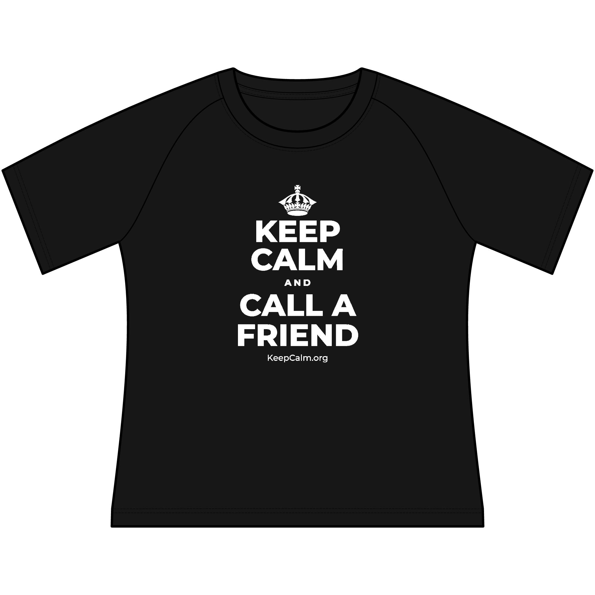 KEEP CALM AND CALL A FRIEND Women's Raglan Tee
