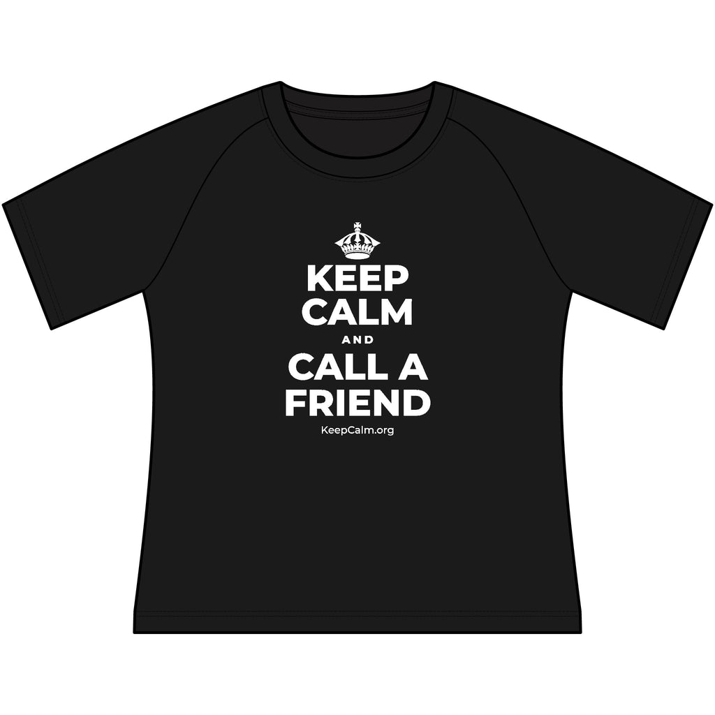 KEEP CALM AND CALL A FRIEND Women's Raglan Tee