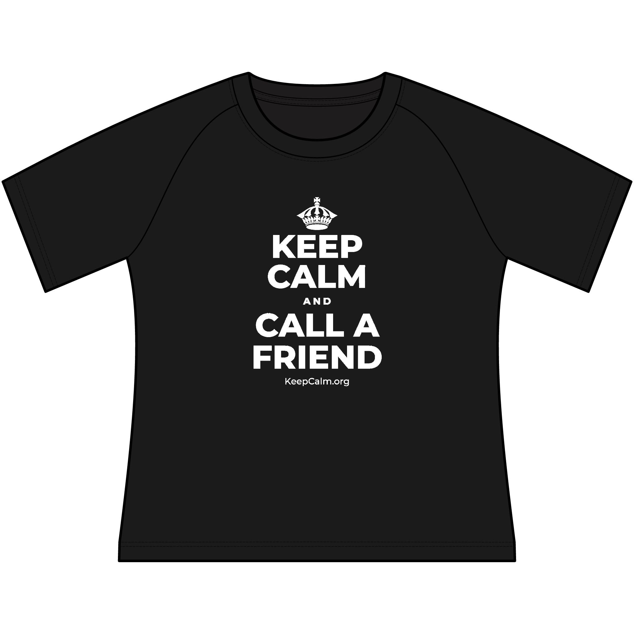 KEEP CALM AND CALL A FRIEND Women's Raglan Tee