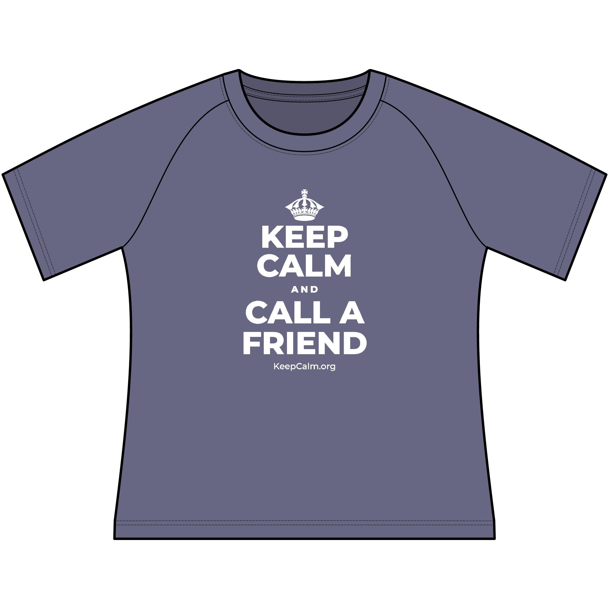 KEEP CALM AND CALL A FRIEND Women's Raglan Tee