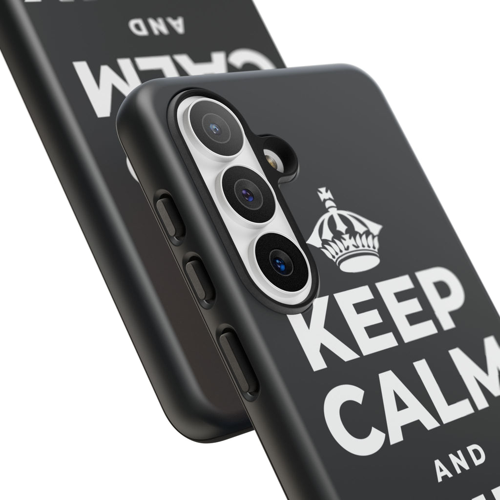 KEEP CALM AND DRINK WATER Phone Case (Dark)