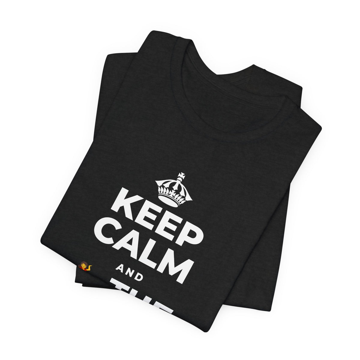 KEEP CALM AND 💃 THE NIGHT AWAY T-Shirt (White–Asphalt)