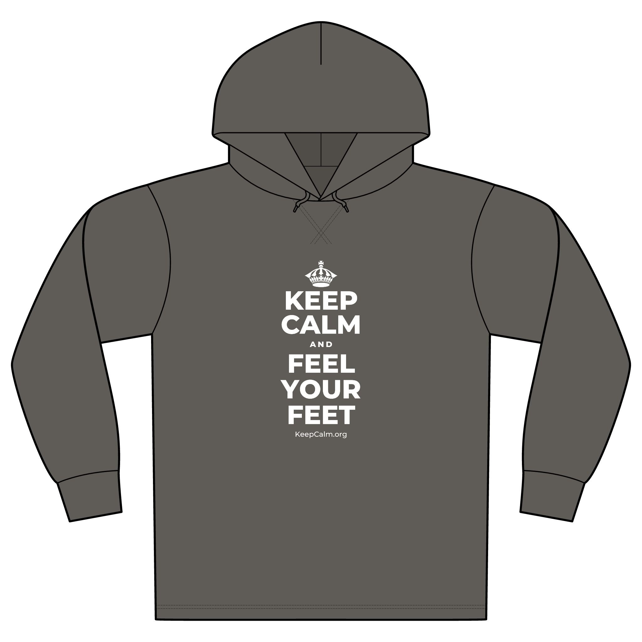 KEEP CALM AND FEEL YOUR FEET Organic Hoodie Tee