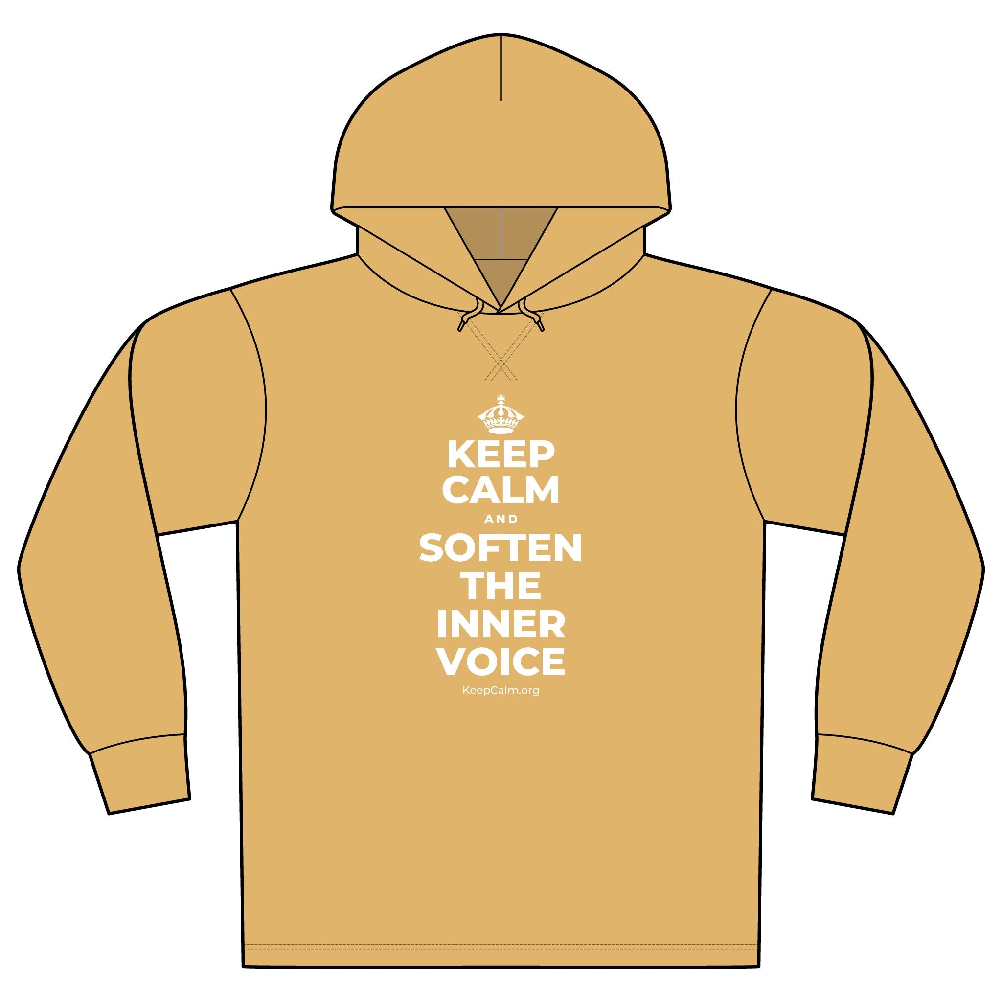 KEEP CALM AND SOFTEN THE INNER VOICE Organic Hoodie Tee