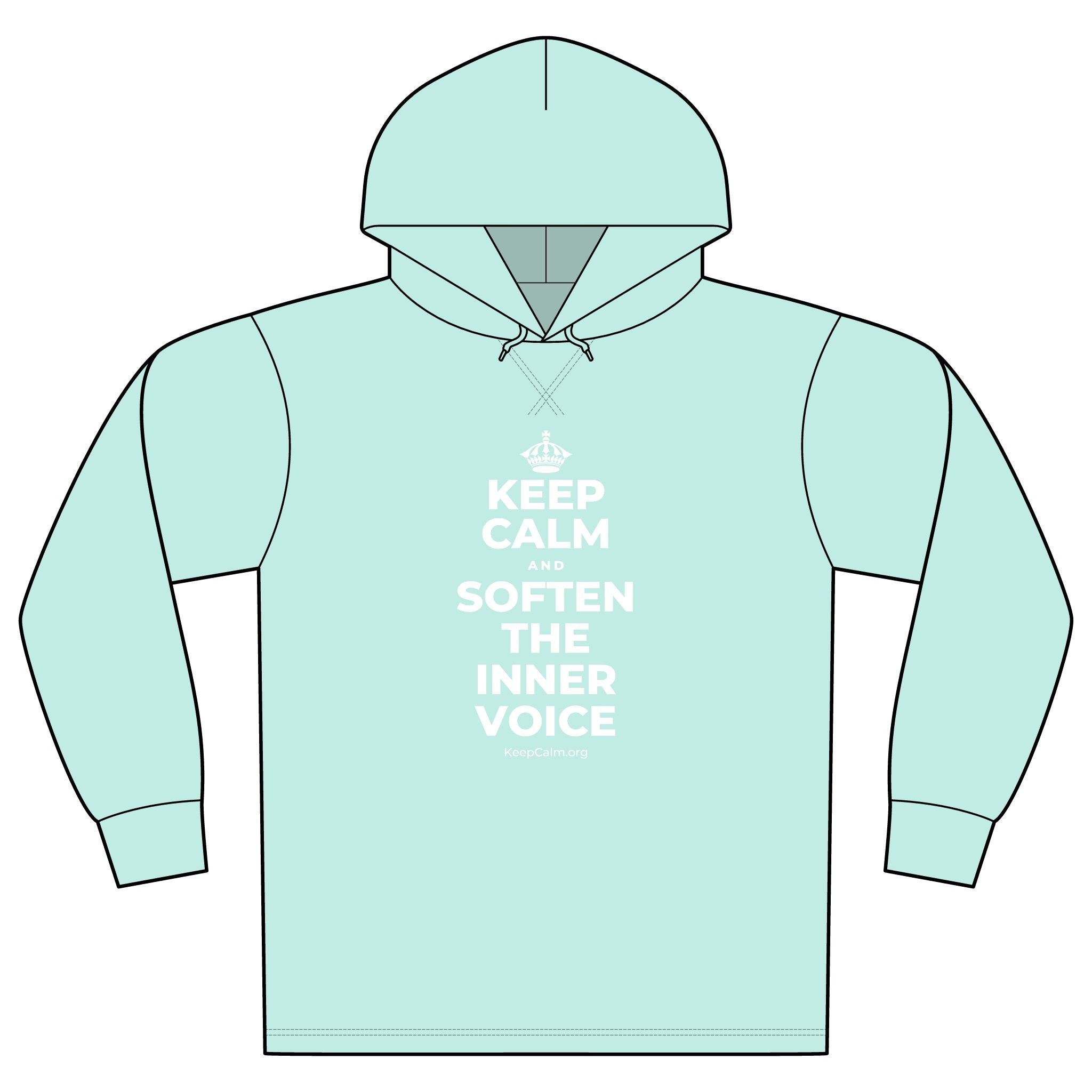 KEEP CALM AND SOFTEN THE INNER VOICE Organic Hoodie Tee