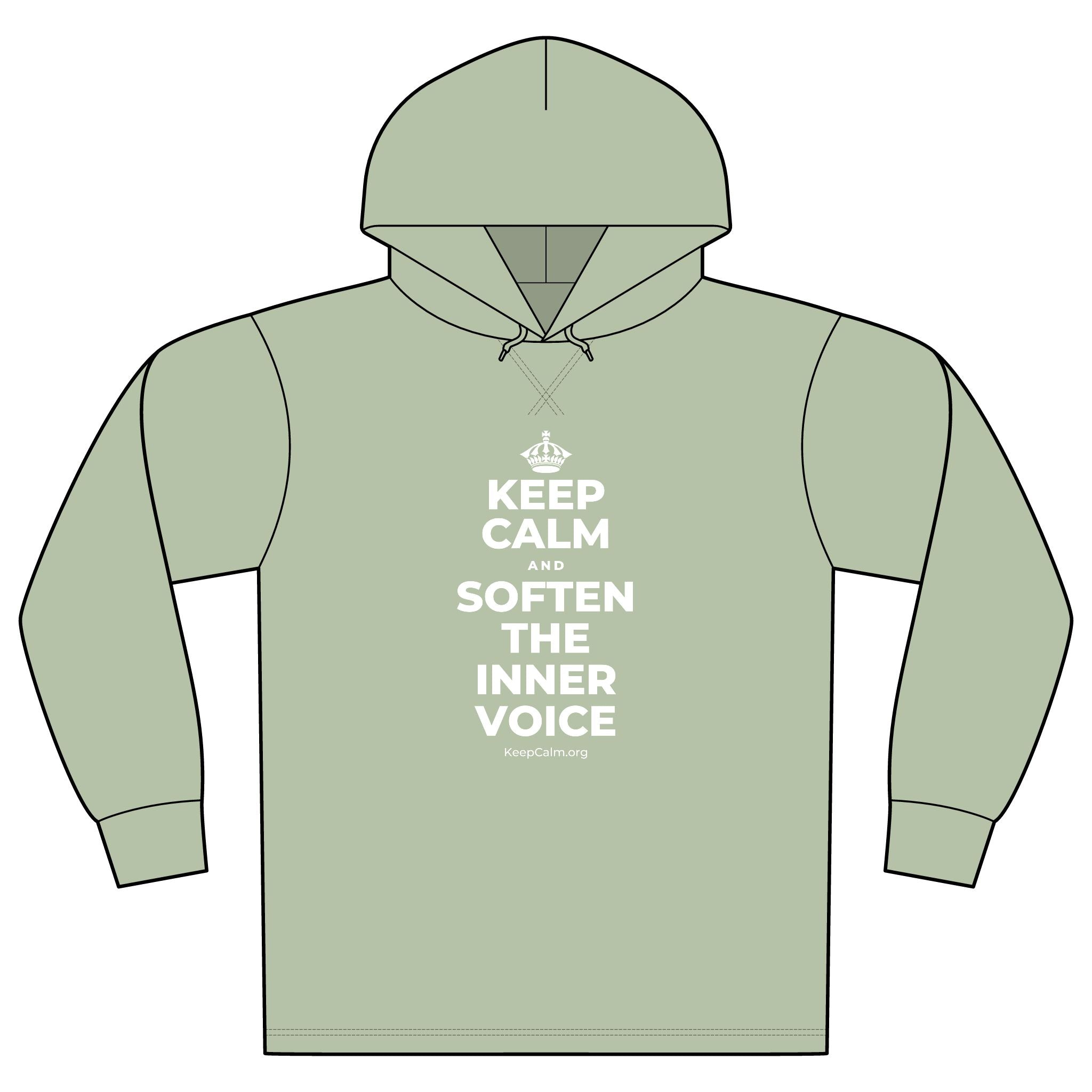 KEEP CALM AND SOFTEN THE INNER VOICE Organic Hoodie Tee