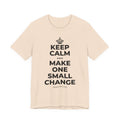 KEEP CALM AND MAKE ONE SMALL CHANGE T-Shirt (Soft Cream–Heather Mauve)