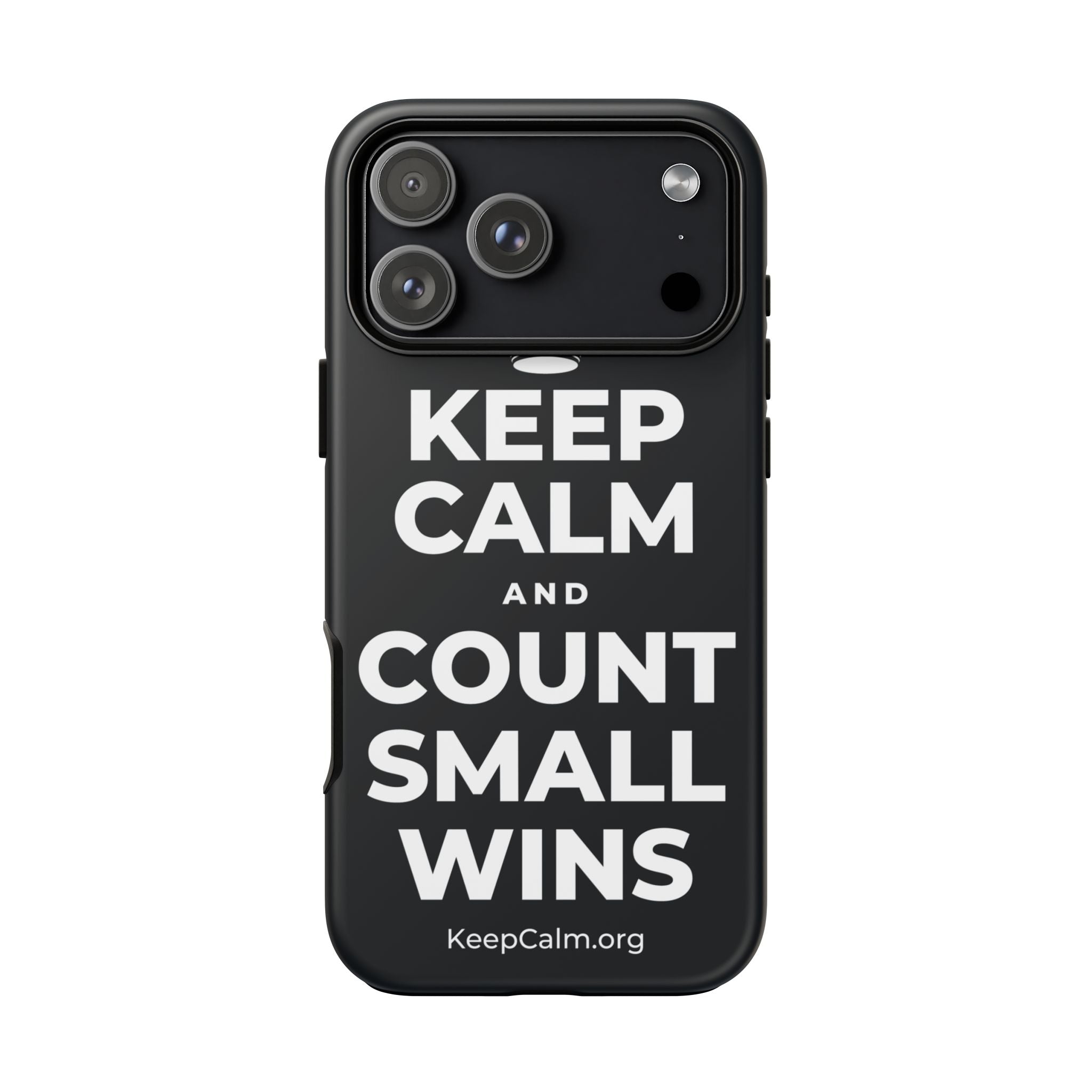 KEEP CALM AND COUNT SMALL WINS Phone Case (Dark)