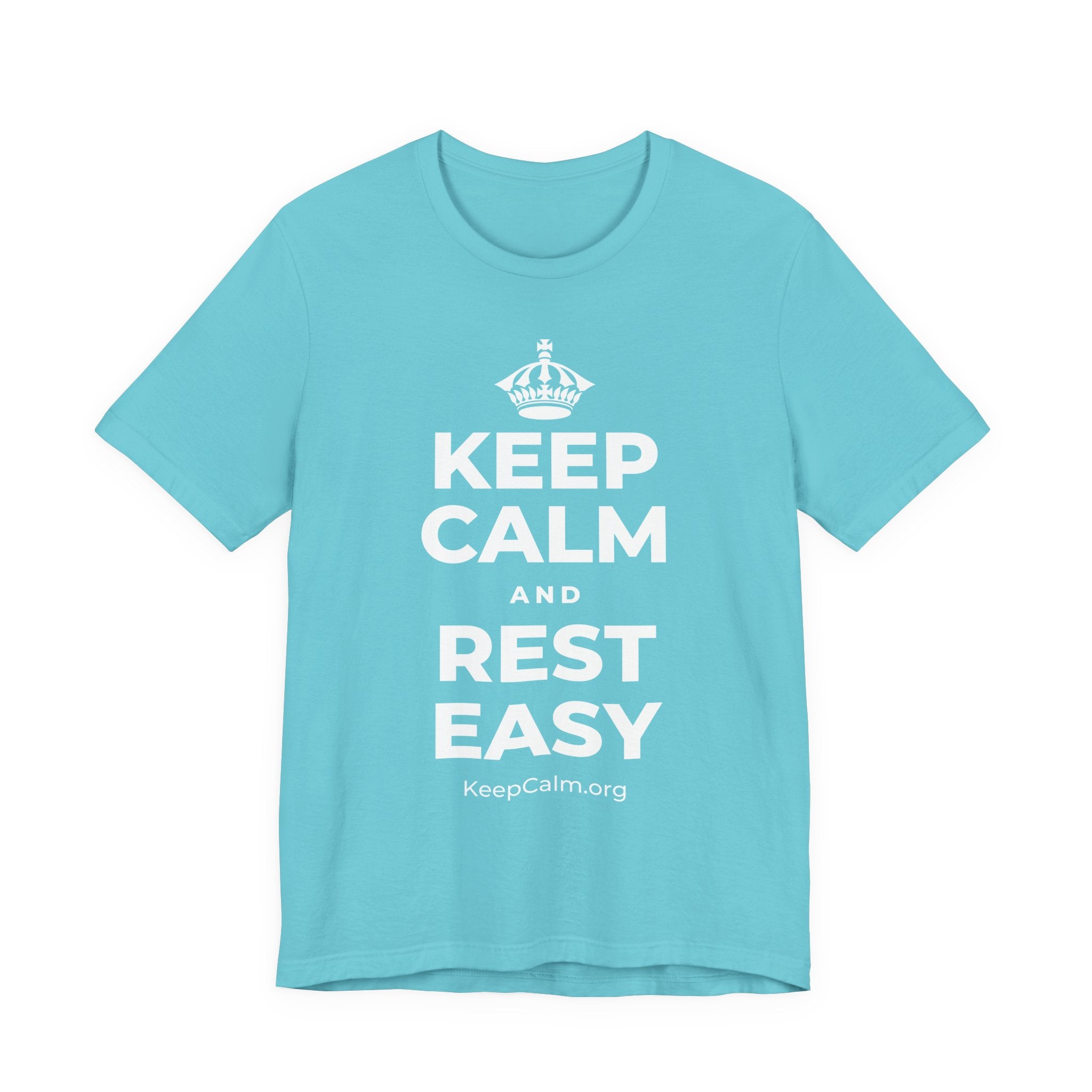 KEEP CALM AND REST EASY T-Shirt (Soft Cream–Heather Mauve)