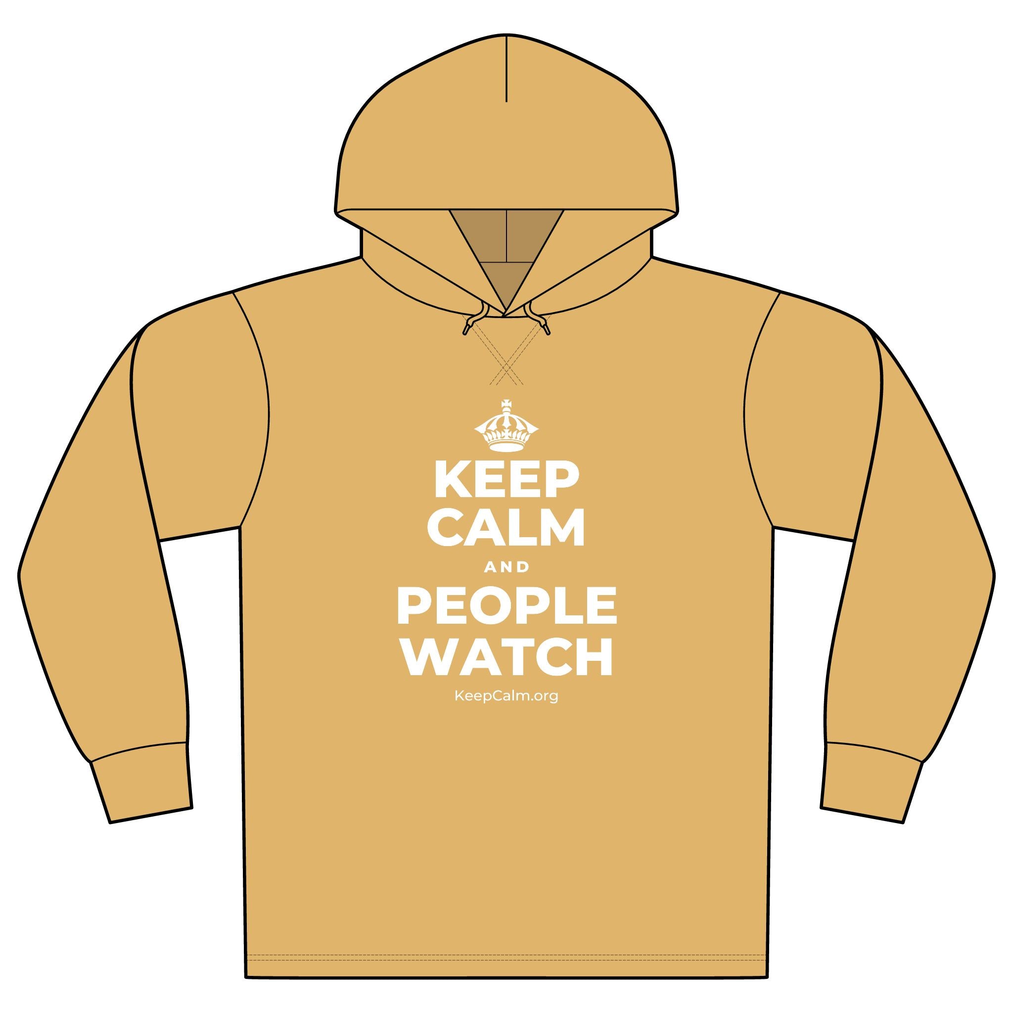 KEEP CALM AND PEOPLE WATCH Organic Hoodie Tee