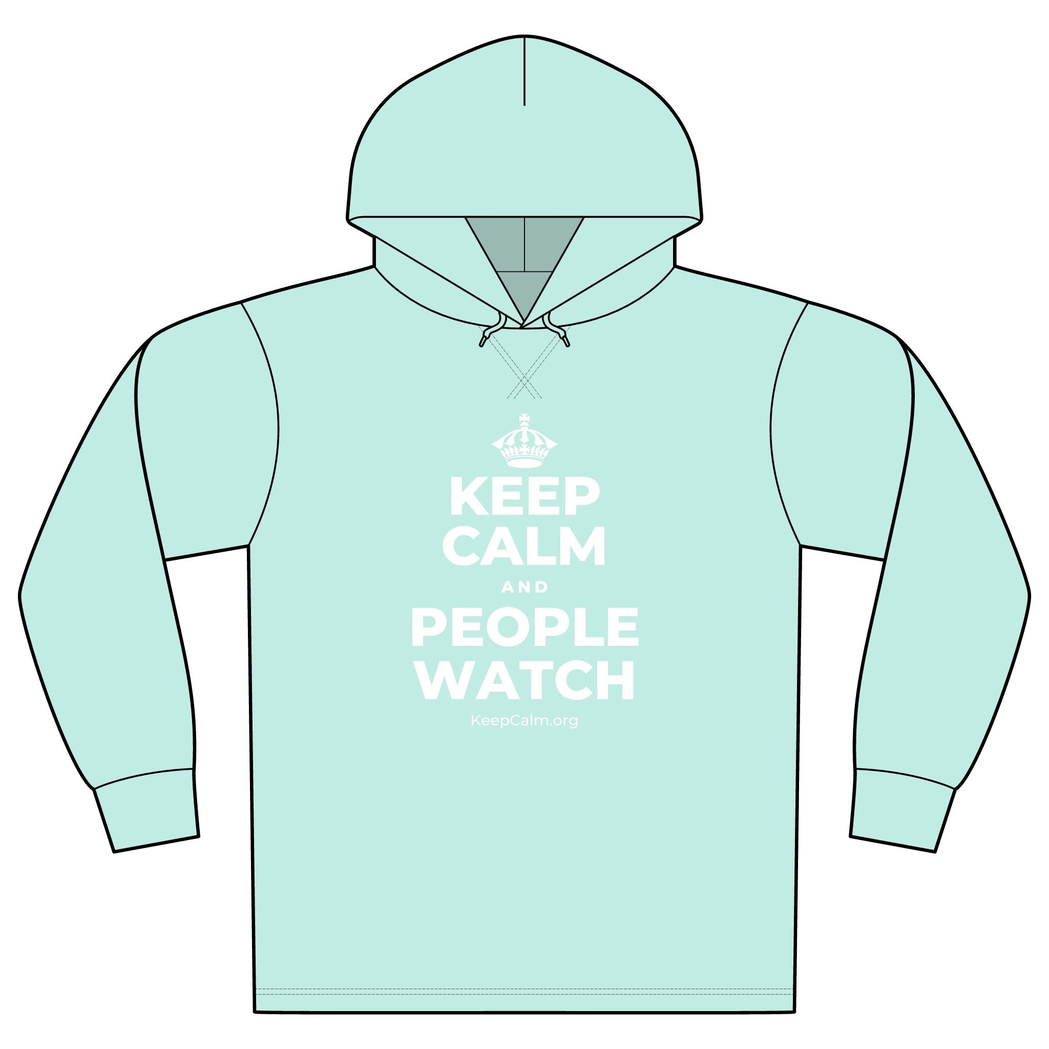KEEP CALM AND PEOPLE WATCH Organic Hoodie Tee
