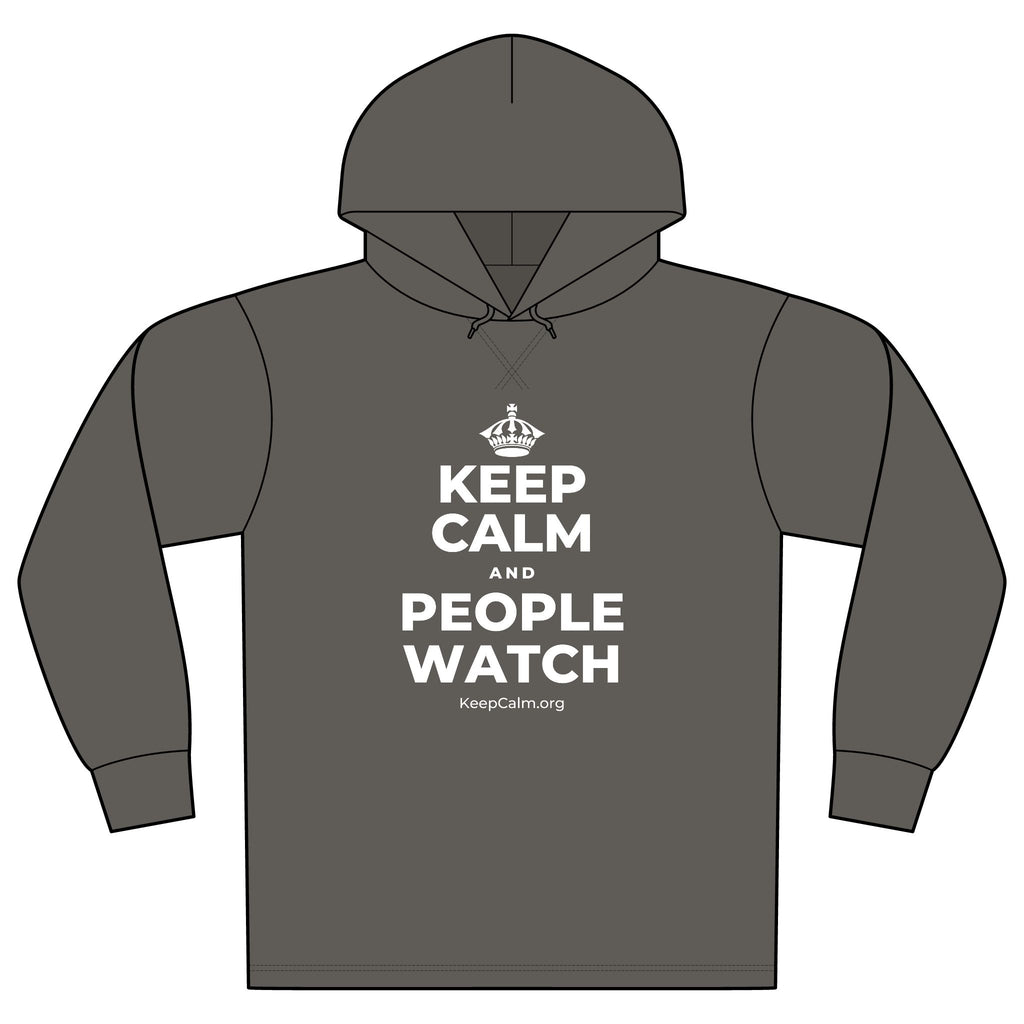 KEEP CALM AND PEOPLE WATCH Organic Hoodie Tee