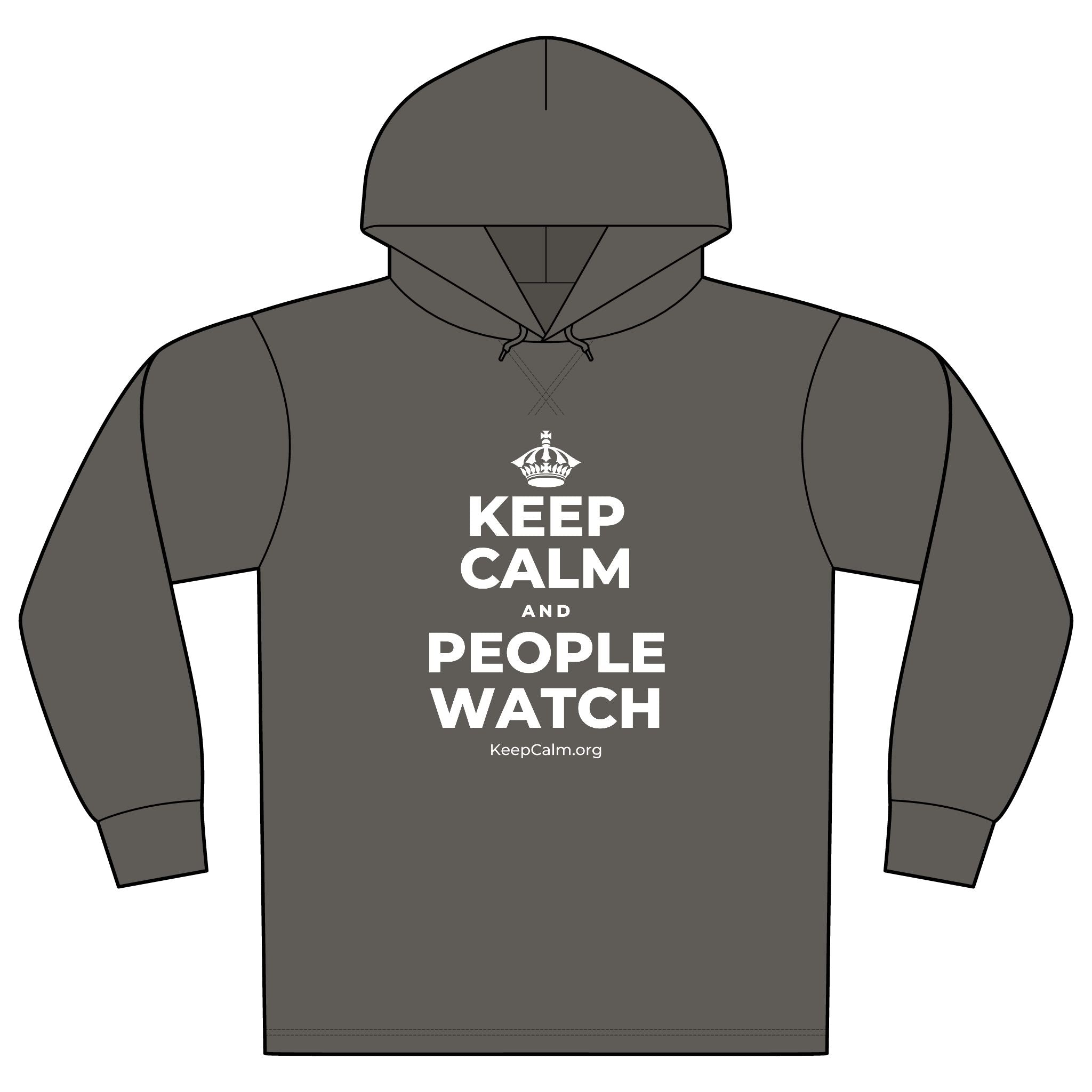 KEEP CALM AND PEOPLE WATCH Organic Hoodie Tee