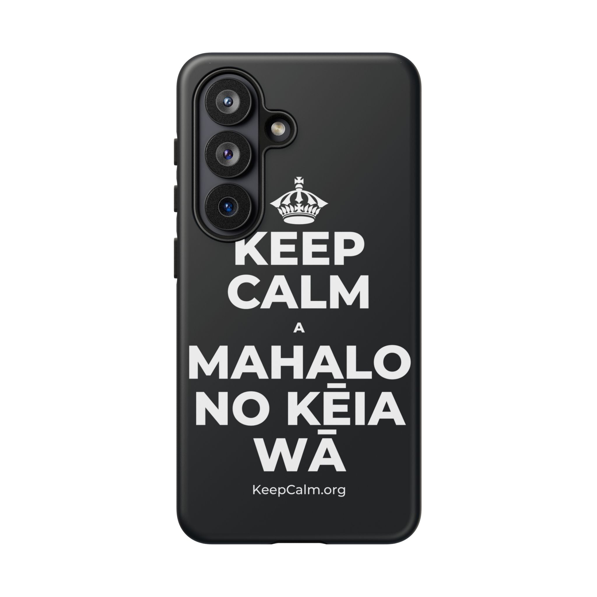 KEEP CALM A MAHALO NO KĒIA WĀ Phone Case (Dark)