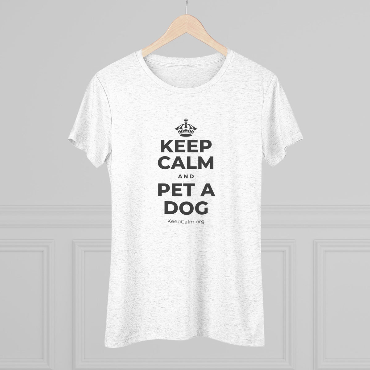 KEEP CALM AND PET A DOG Women's Tri-Blend Tee