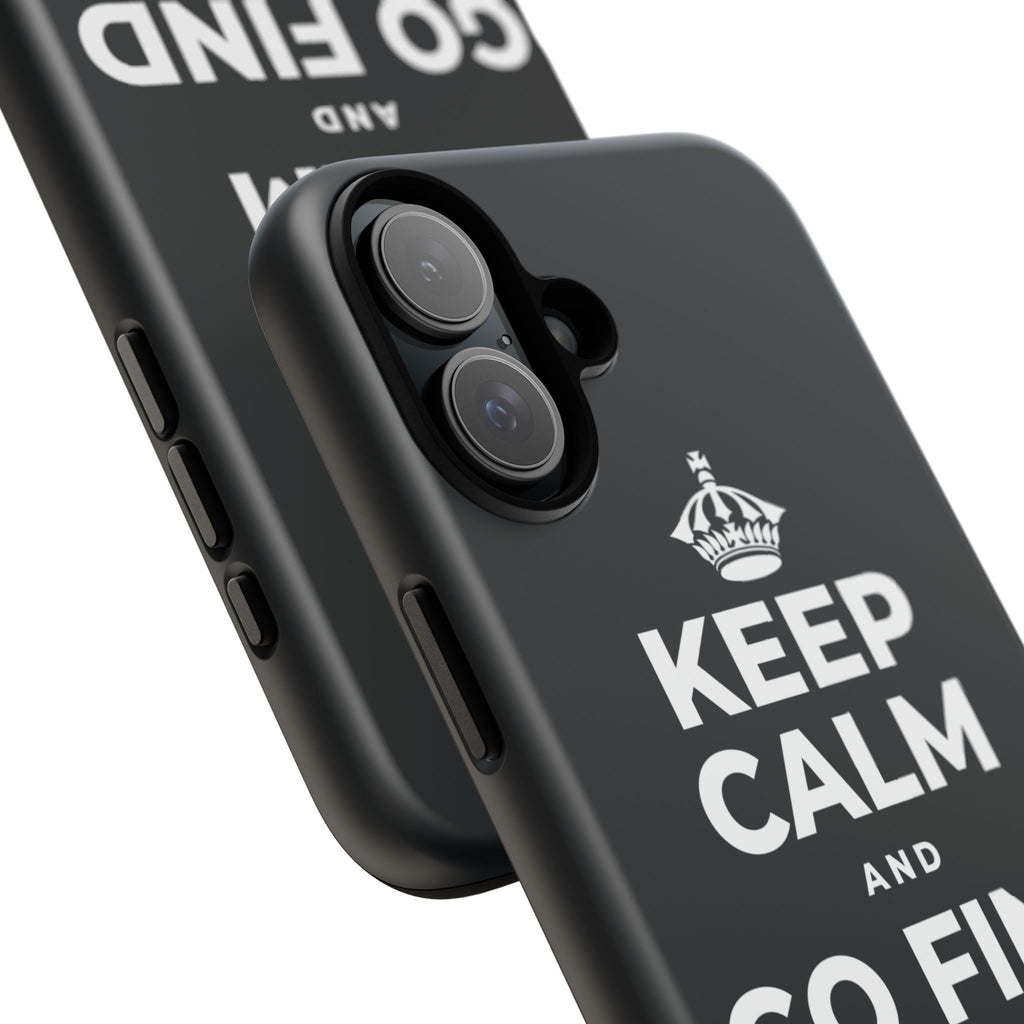KEEP CALM AND GO FIND NEW SOUNDS Phone Case (Dark)