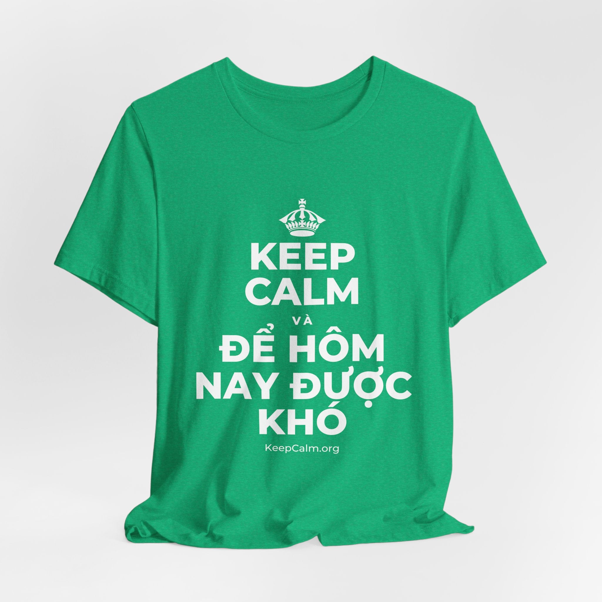 KEEP CALM VÀ ĐỂ HÔM NAY ĐƯỢC KHÓ T-Shirt (Baby Blue–Silver)