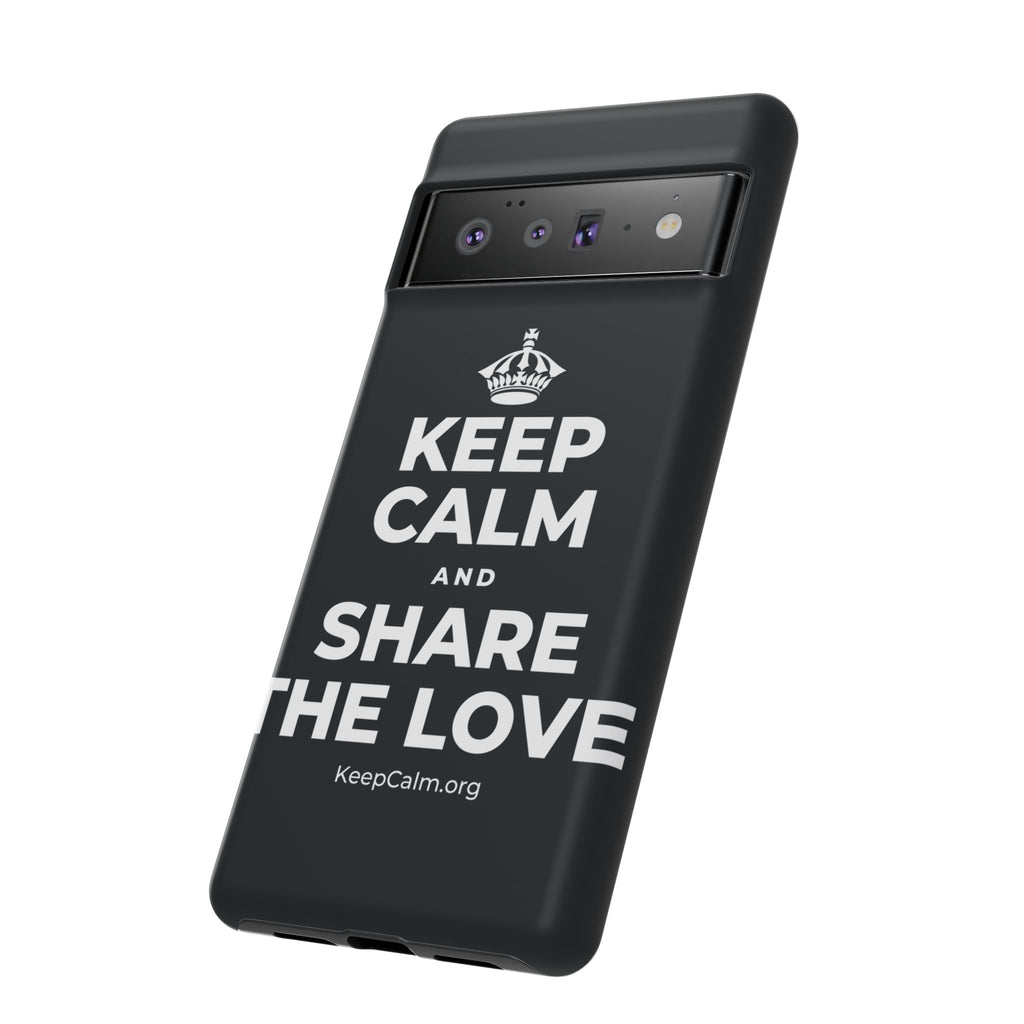 KEEP CALM AND SHARE THE LOVE Phone Case (Dark)