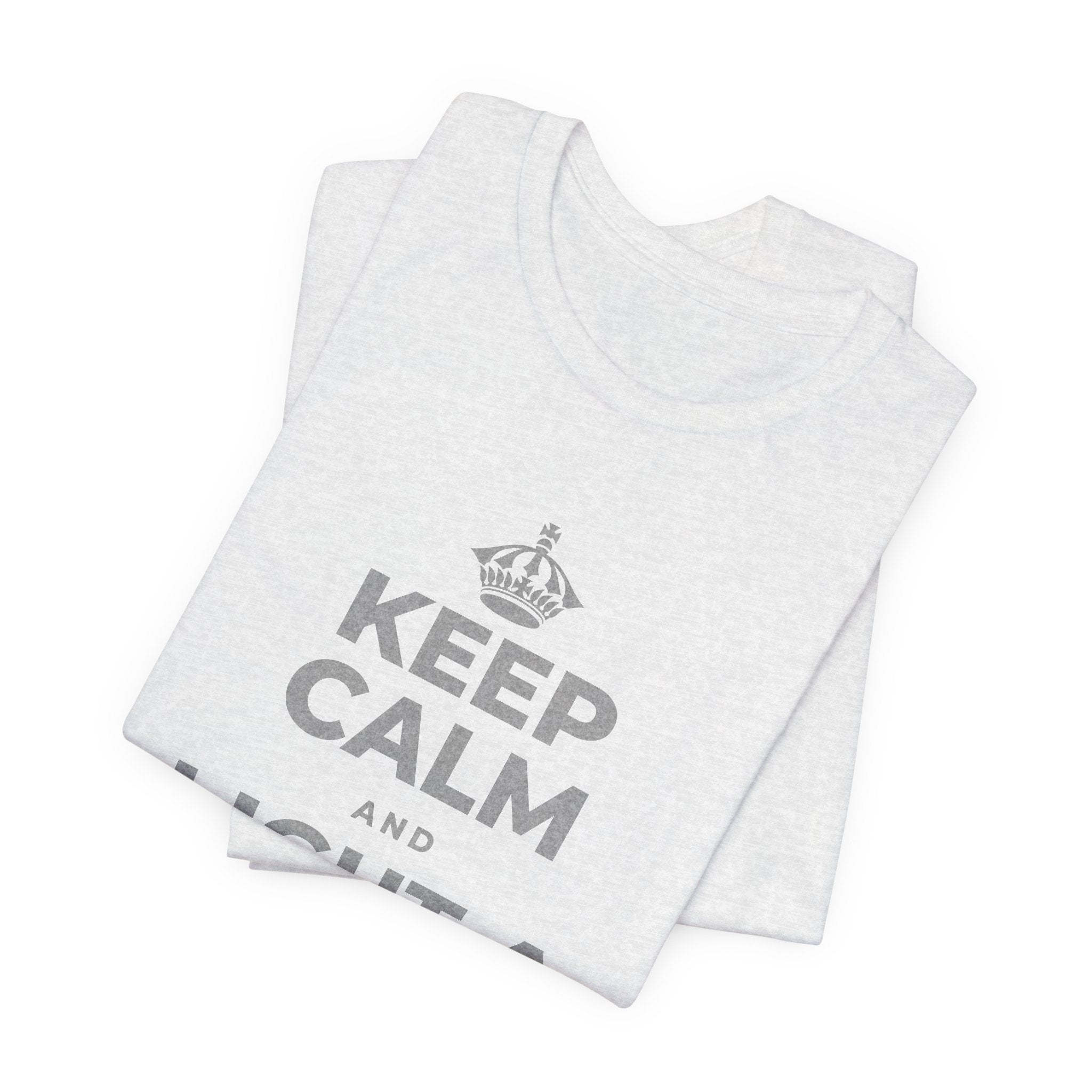 KEEP CALM AND LIGHT A COZY CANDLE T-Shirt (Soft Cream–Heather Mauve)