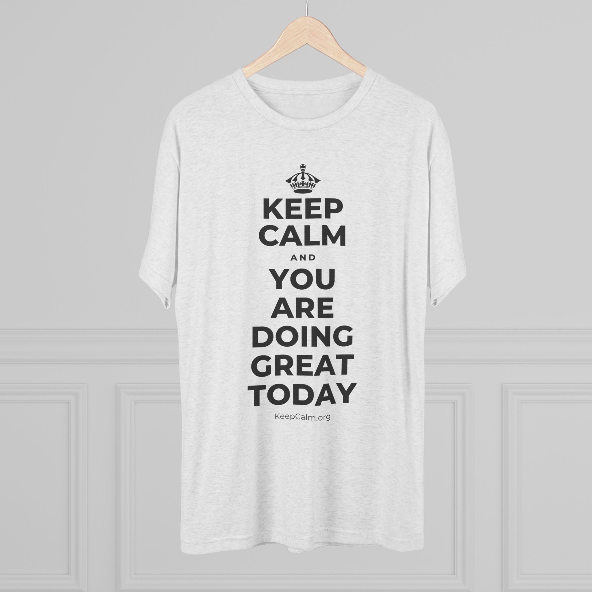 KEEP CALM AND YOU ARE DOING GREAT TODAY Tri-Blend Tee