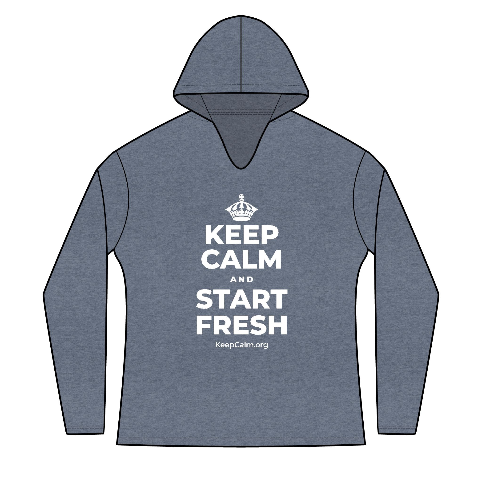 KEEP CALM AND START FRESH Women's Long Sleeve Hoodie