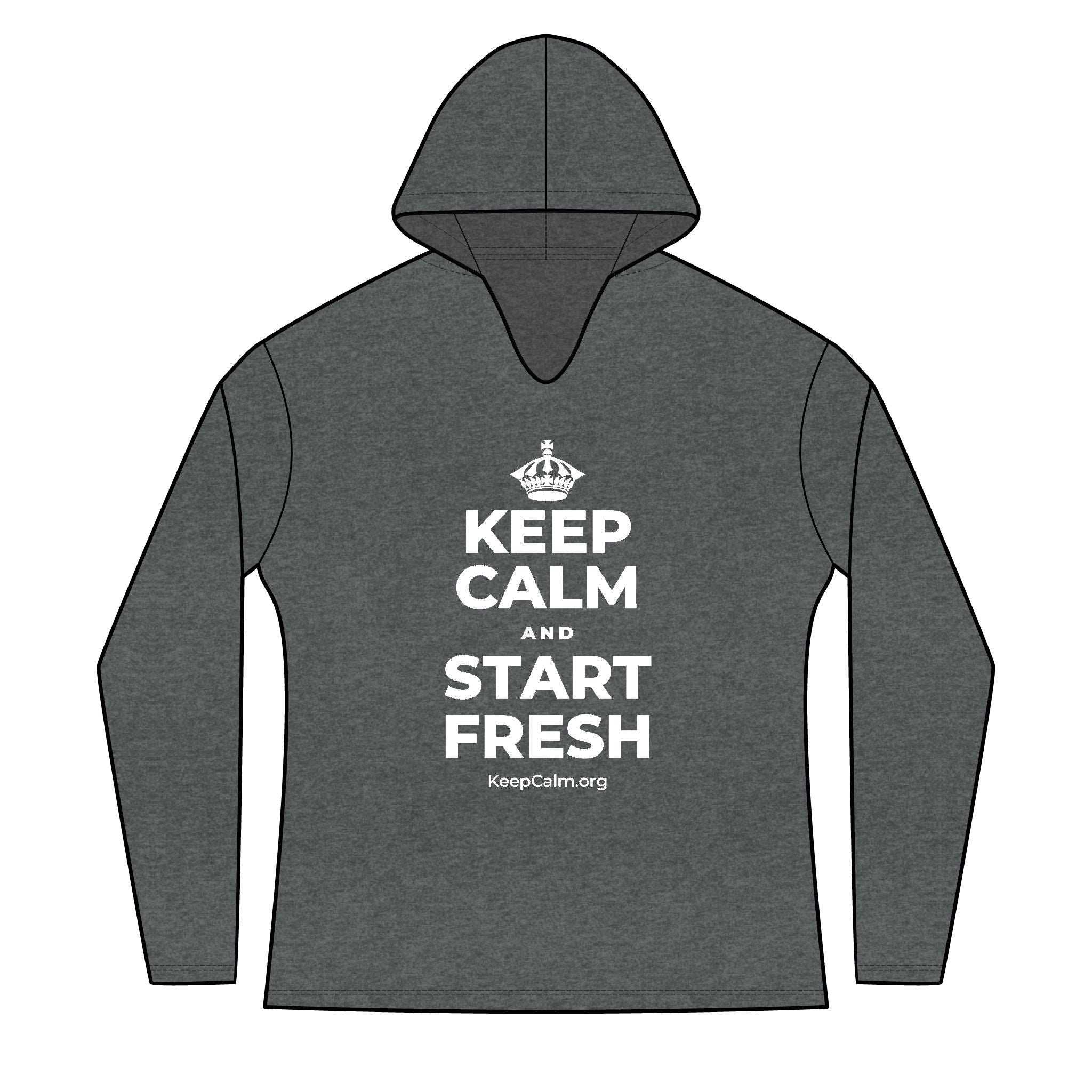 KEEP CALM AND START FRESH Women's Long Sleeve Hoodie