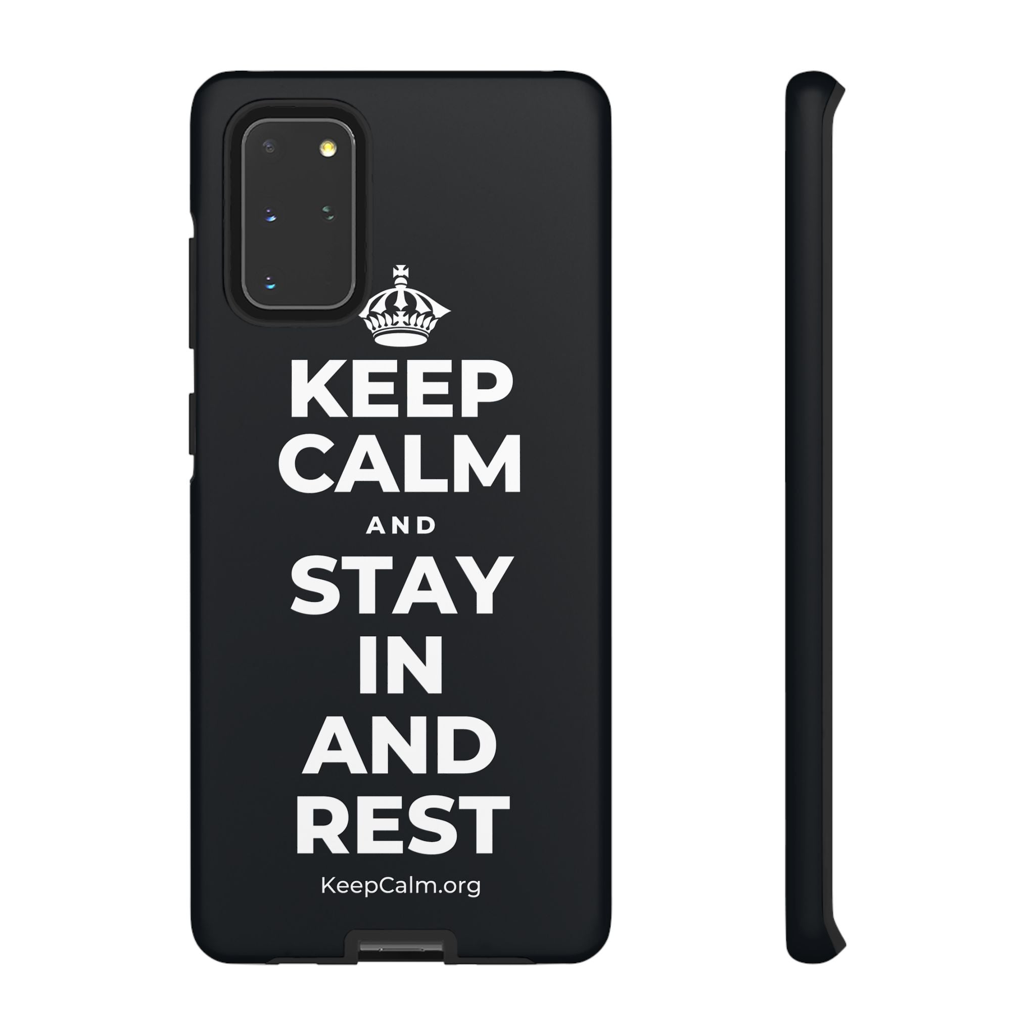 KEEP CALM AND STAY IN AND REST Phone Case (Dark)