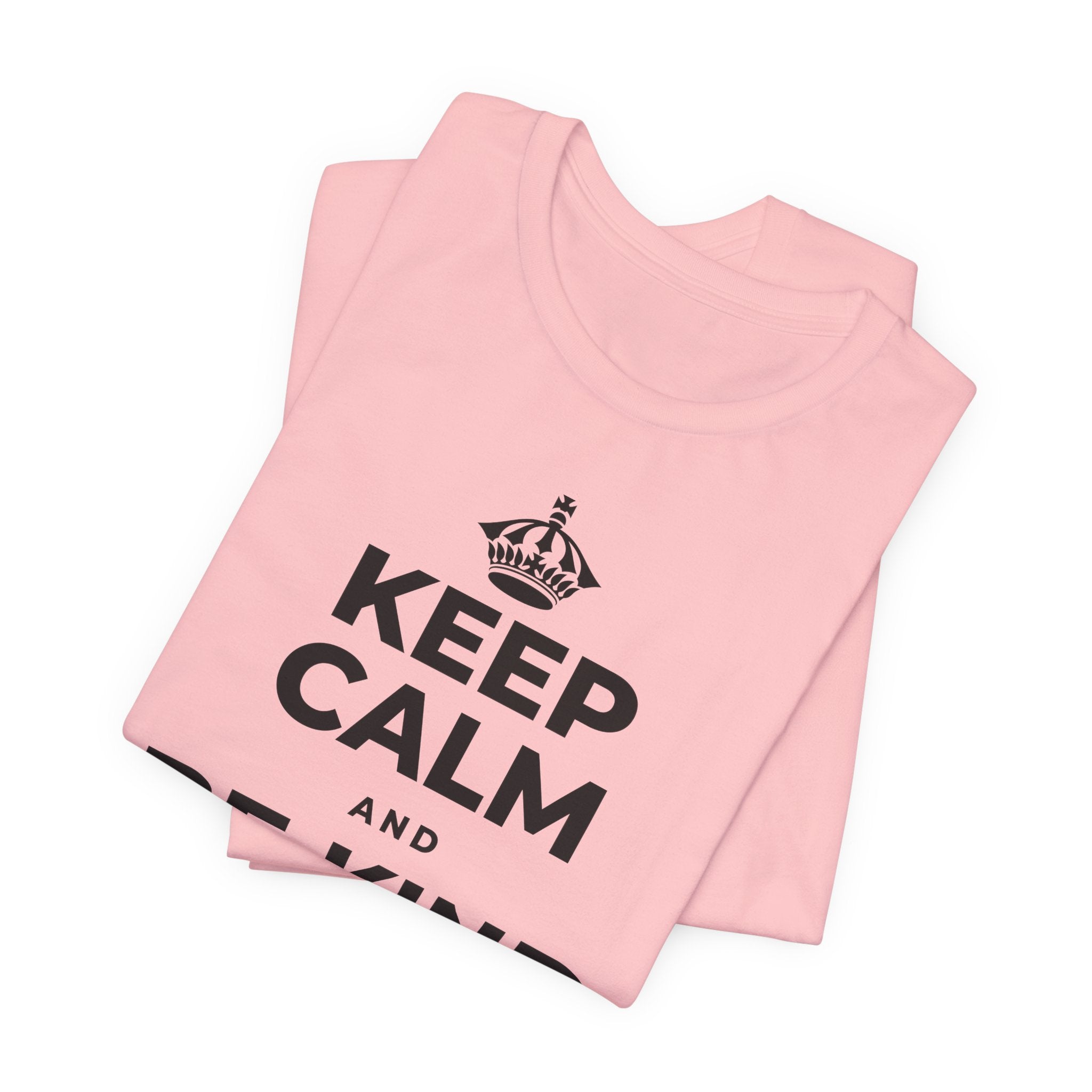KEEP CALM AND BE KIND TO YOURSELF T-Shirt (White–Asphalt)