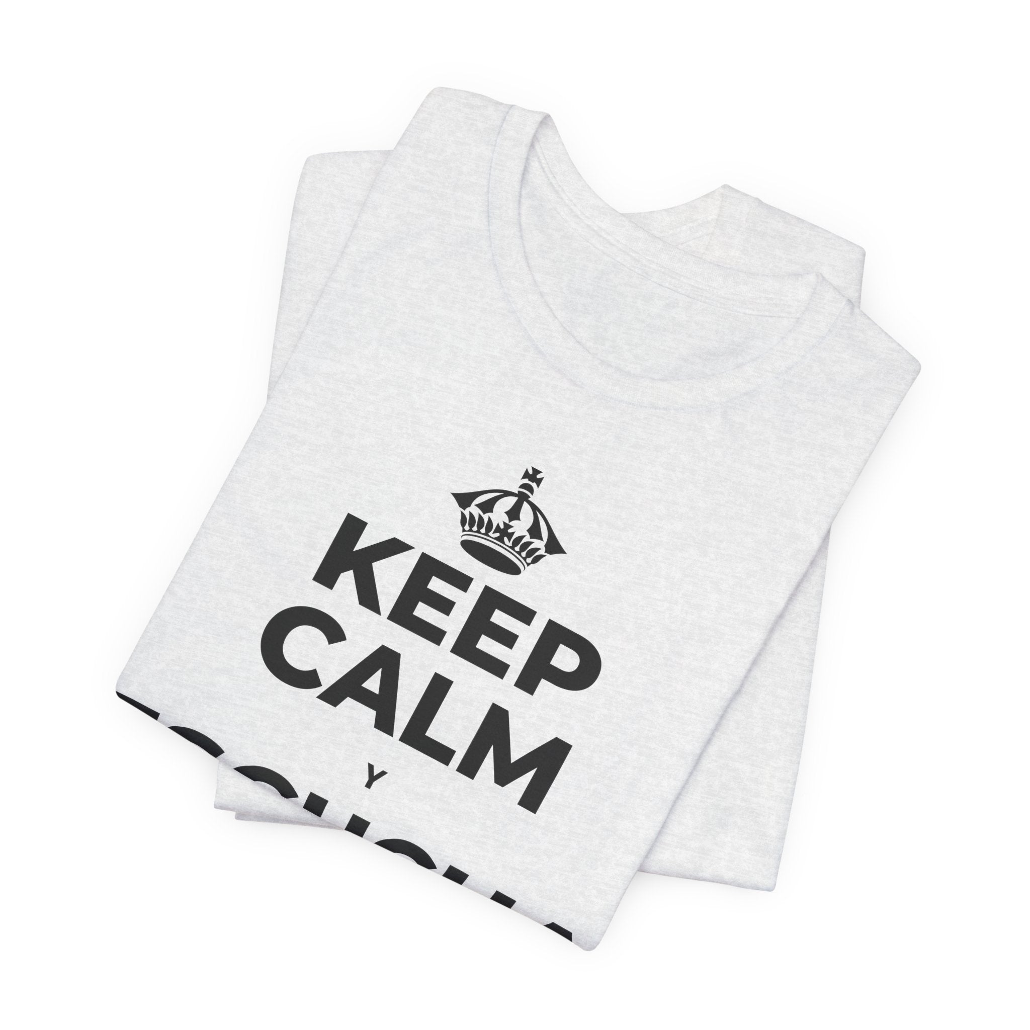 KEEP CALM Y ESCUCHA LA LLUVIA T-Shirt (Soft Cream–Heather Mauve)