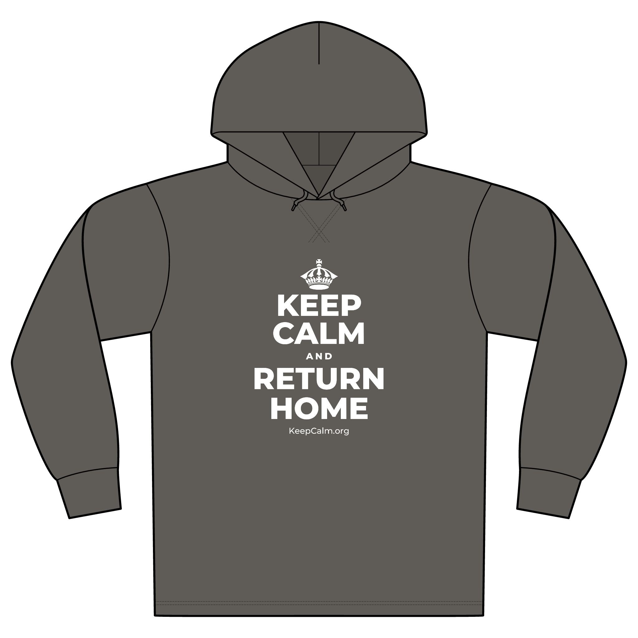 KEEP CALM AND RETURN HOME Organic Hoodie Tee