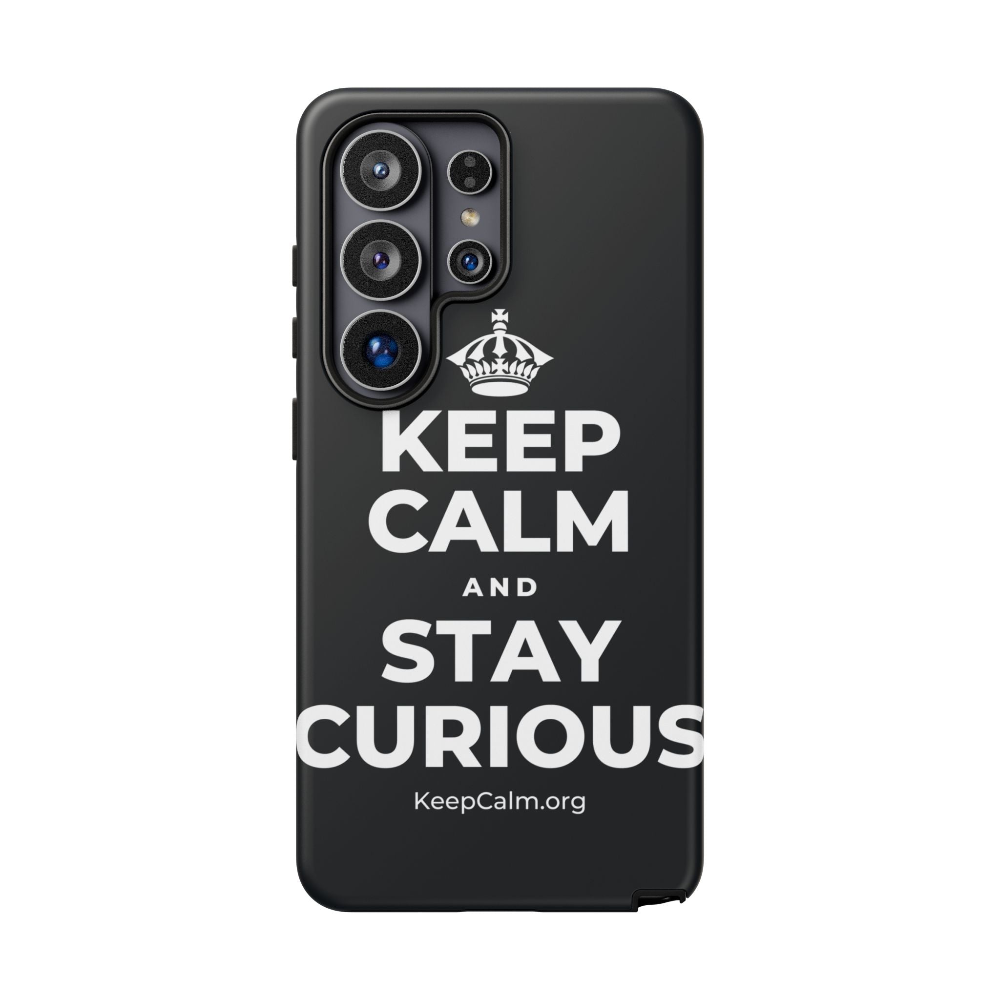 KEEP CALM AND STAY CURIOUS Phone Case (Dark)