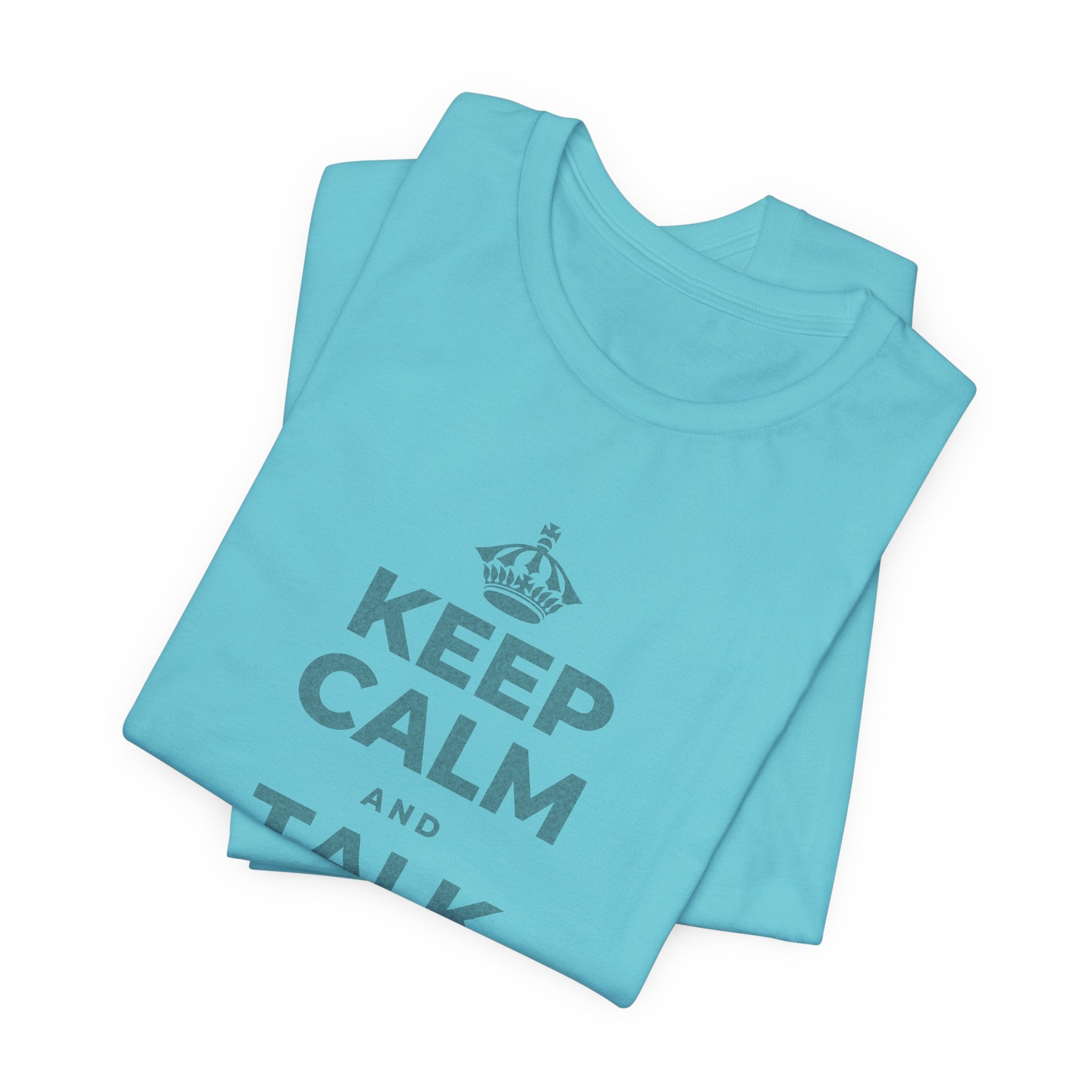 KEEP CALM AND TALK KINDLY TO YOURSELF T-Shirt (Soft Cream–Heather Mauve)