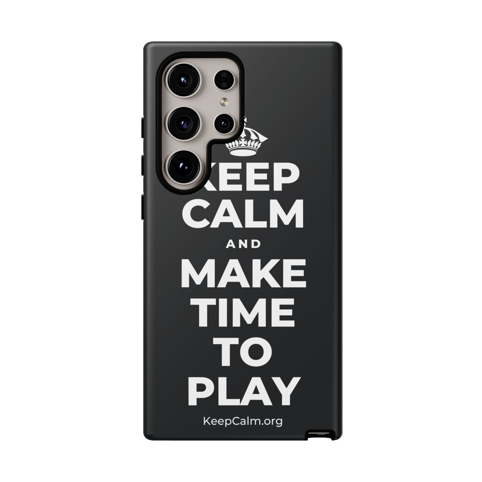 KEEP CALM AND MAKE TIME TO PLAY Phone Case (Dark)
