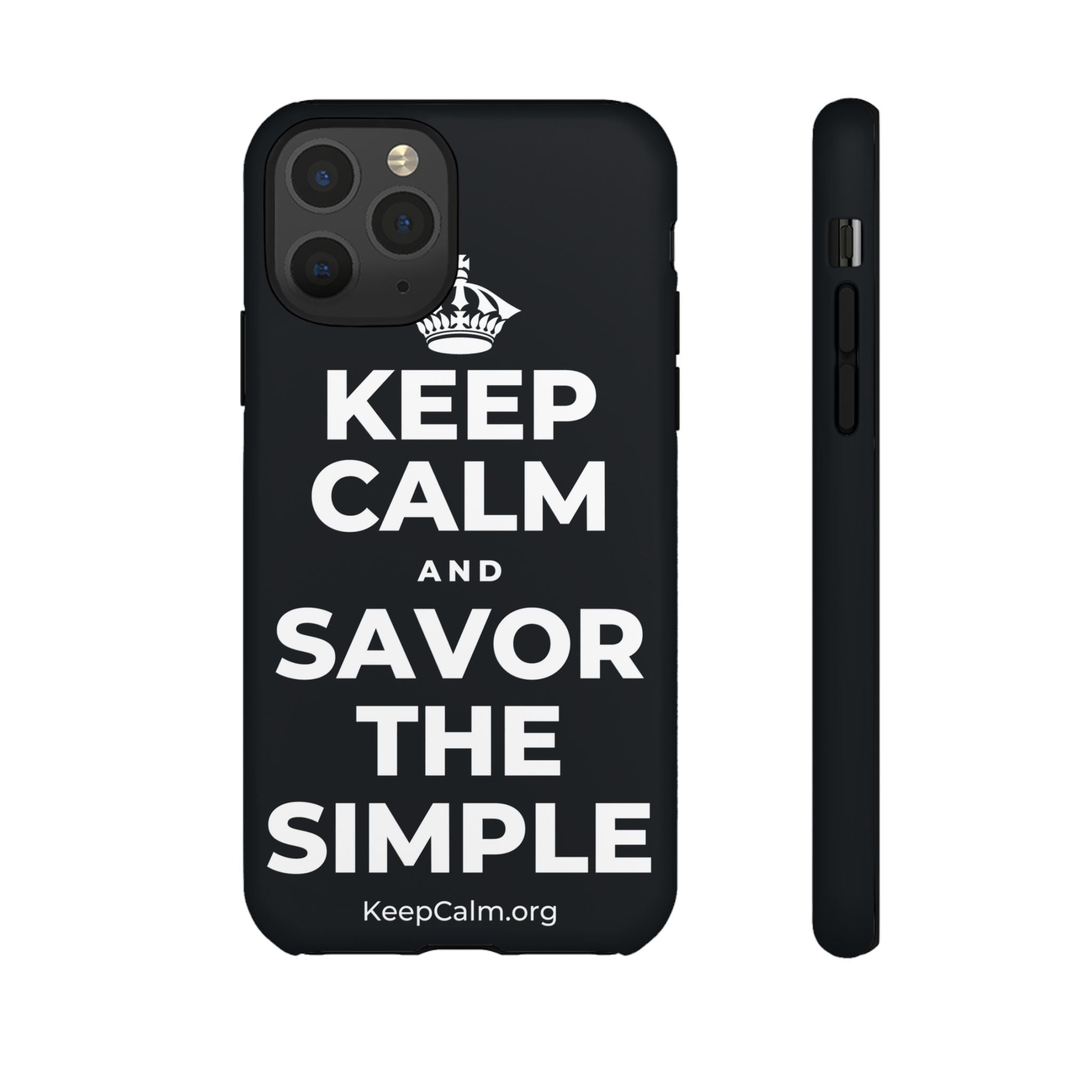 KEEP CALM AND SAVOR THE SIMPLE Phone Case (Dark)