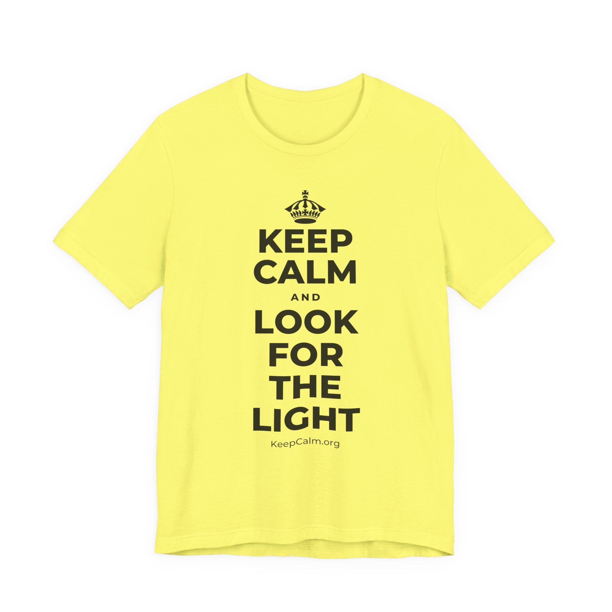 KEEP CALM AND LOOK FOR THE LIGHT T-Shirt (Soft Cream–Heather Mauve)