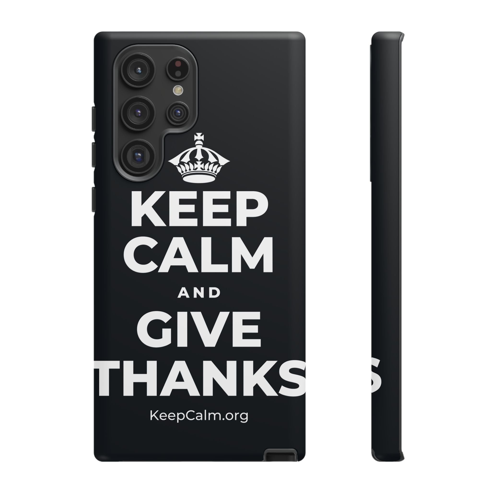 KEEP CALM AND GIVE THANKS Phone Case (Dark)