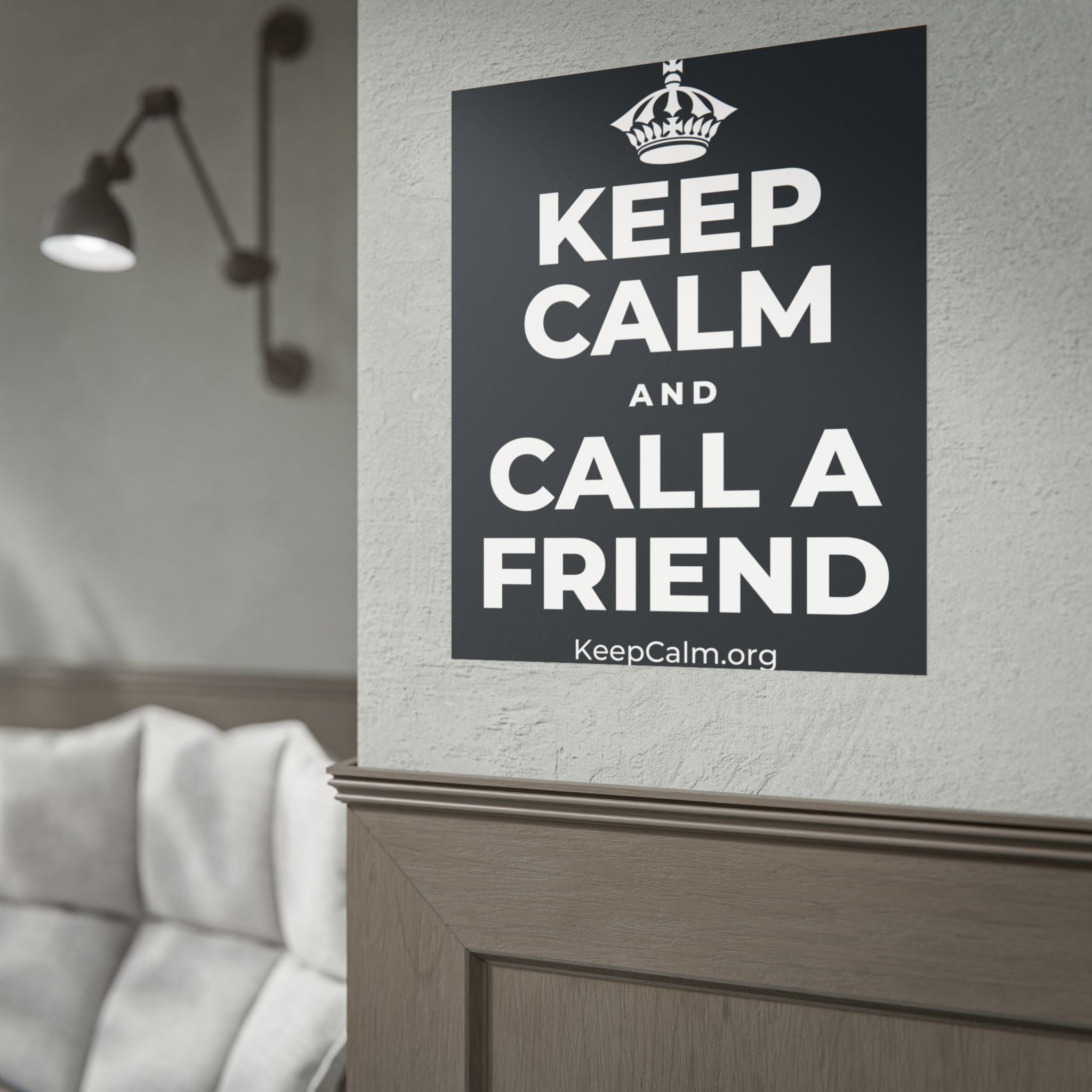 KEEP CALM AND CALL A FRIEND Poster (Dark)