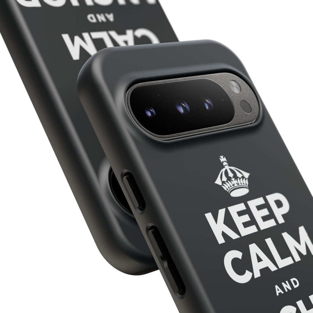 KEEP CALM AND ANCHOR YOURSELF Phone Case (Dark)
