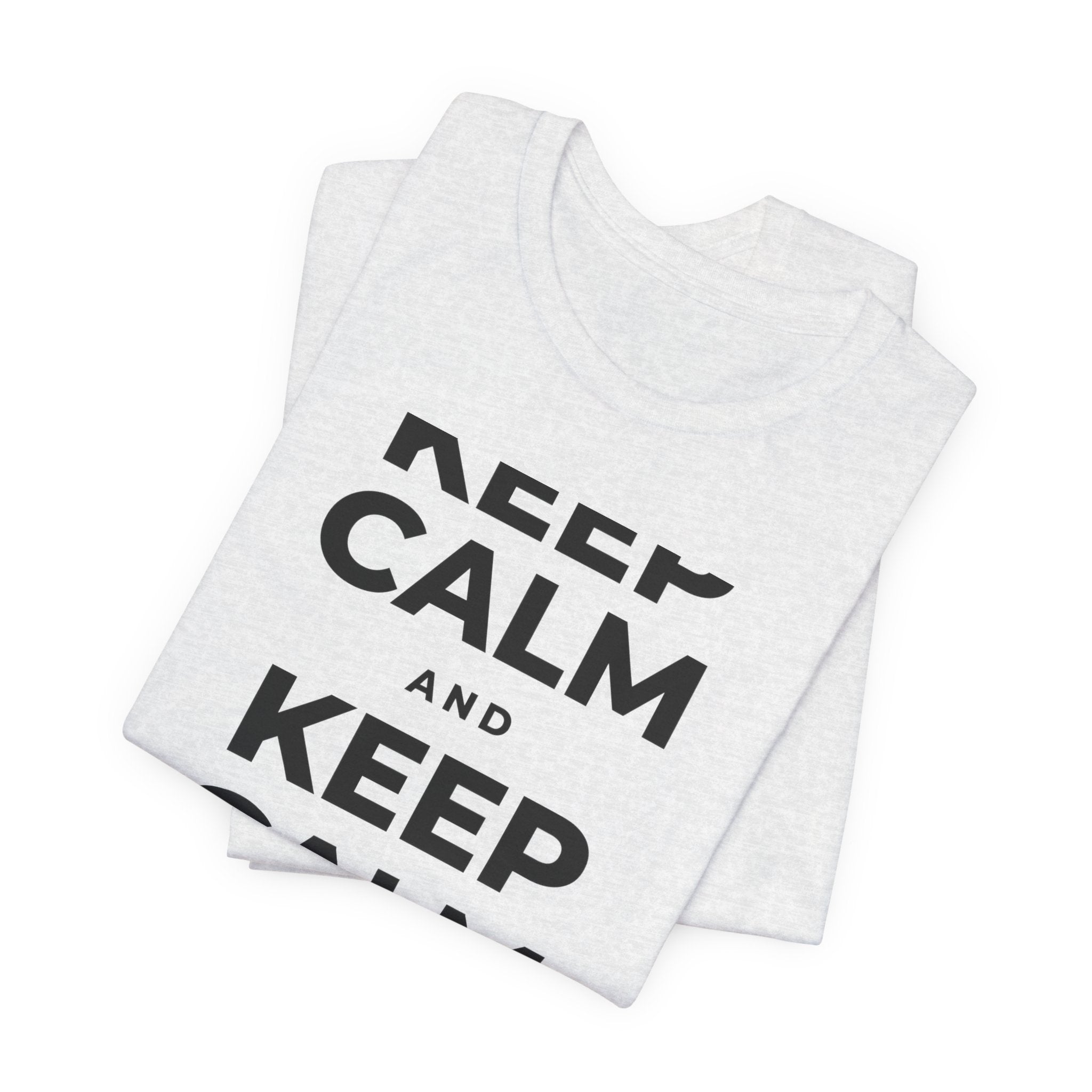 KEEP CALM AND DRINK WATER T-Shirt (Soft Cream–Heather Mauve)