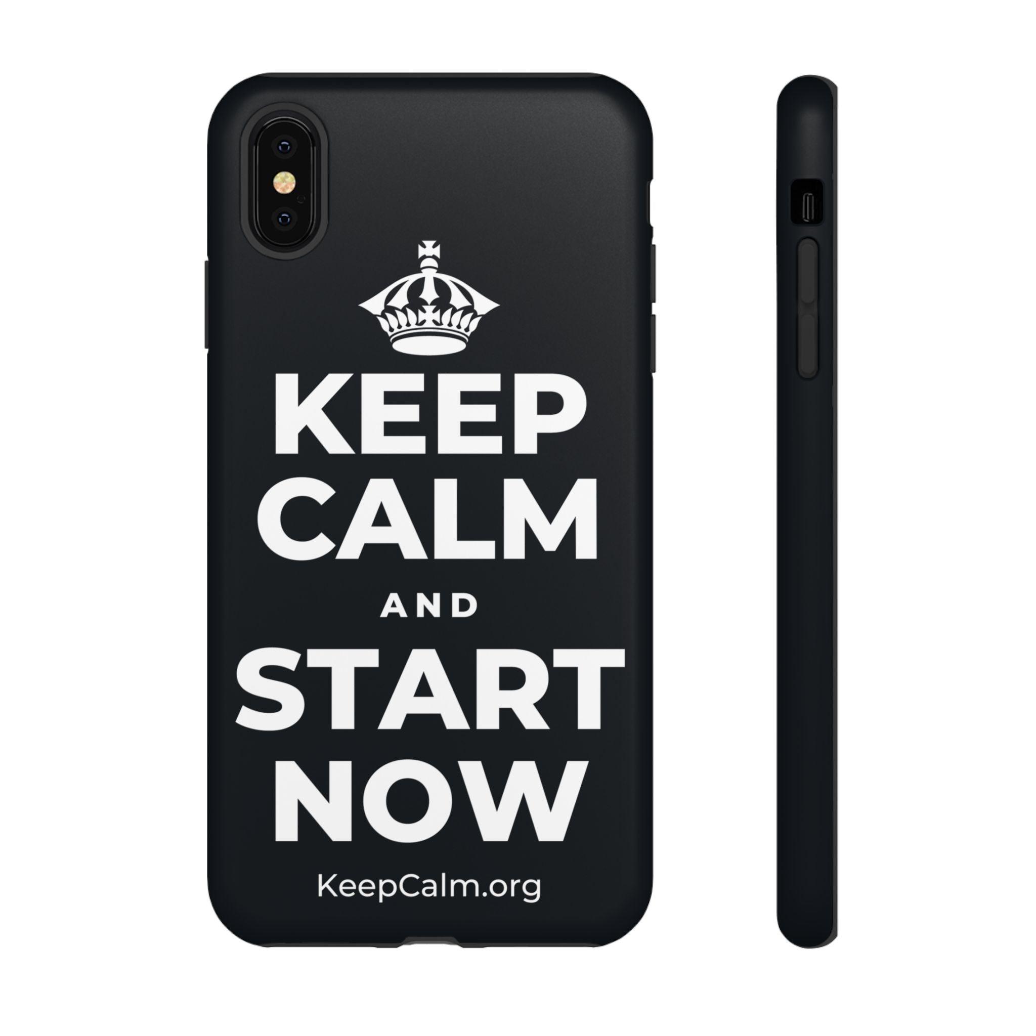 KEEP CALM AND START NOW Phone Case (Dark)